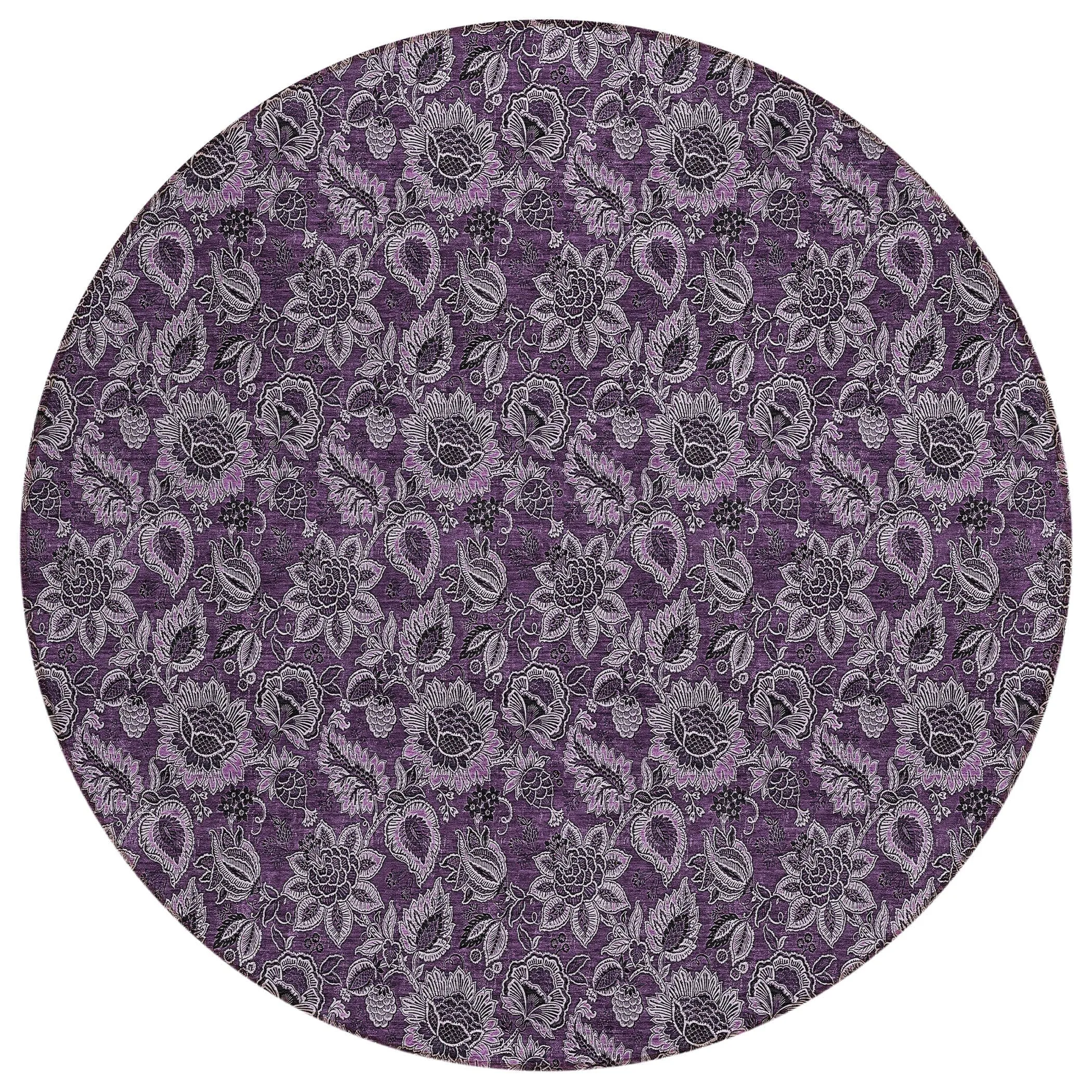 Machine Washable Indoor/ Outdoor Chantille Floral Farmhouse Rug