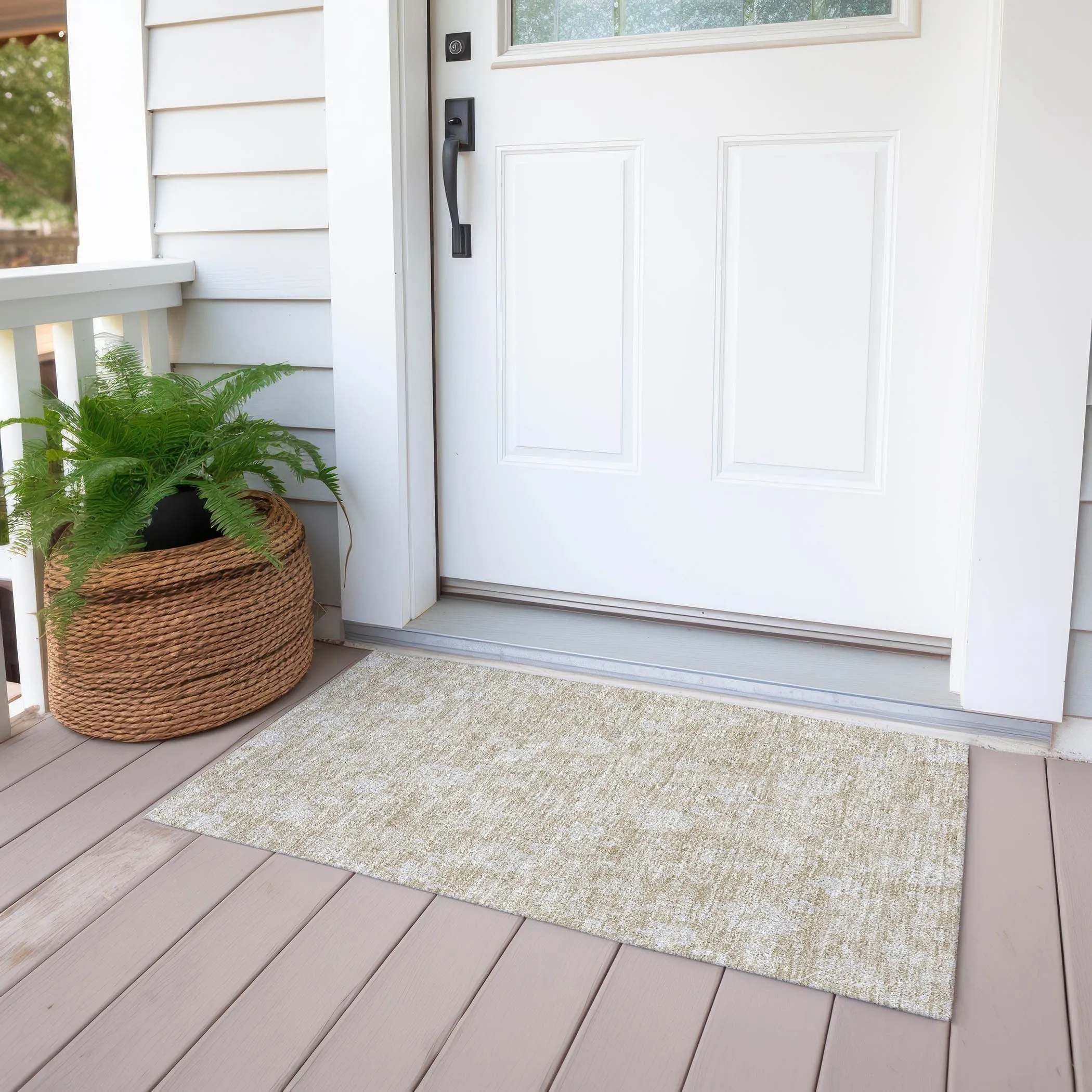 Machine Washable Indoor/ Outdoor Chantille Floral Farmhouse Rug
