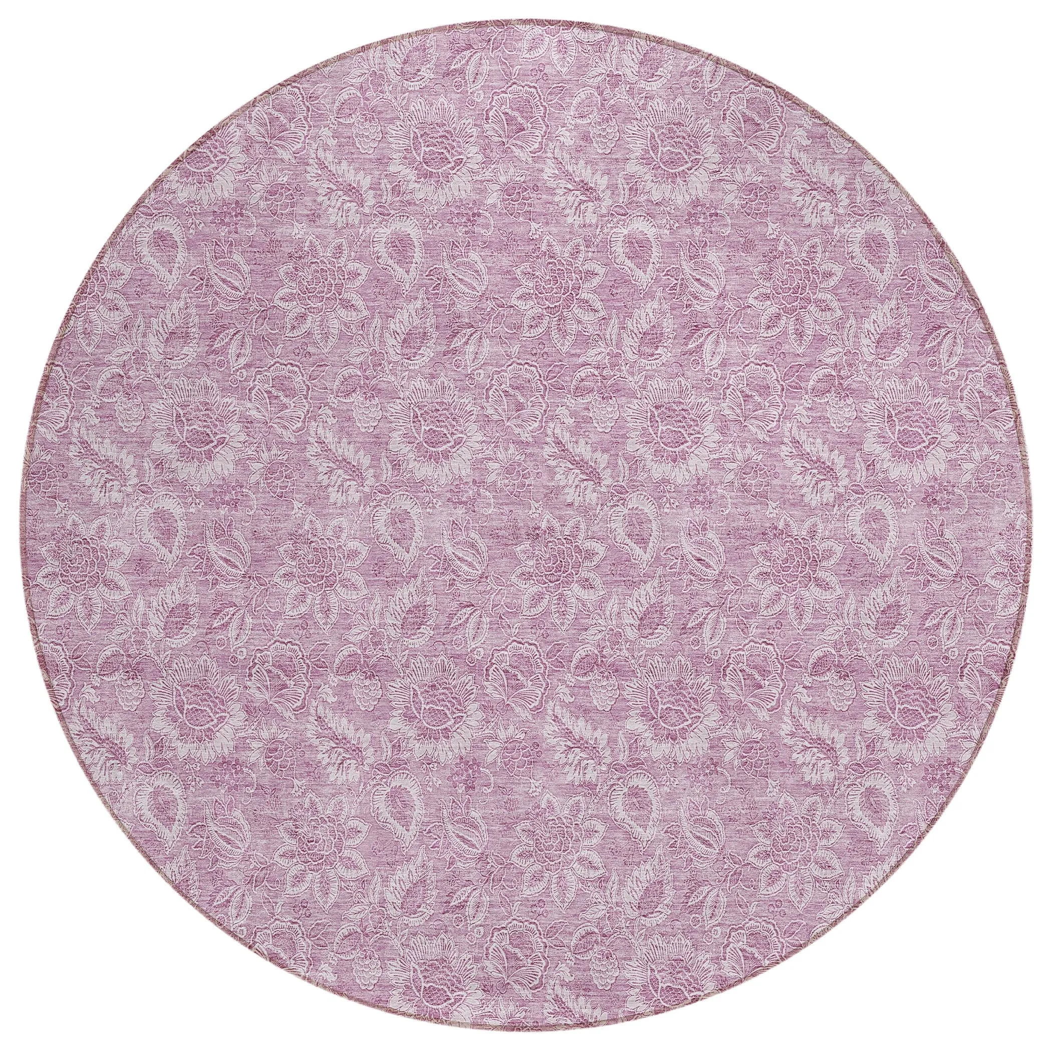 Machine Washable Indoor/ Outdoor Chantille Floral Farmhouse Rug