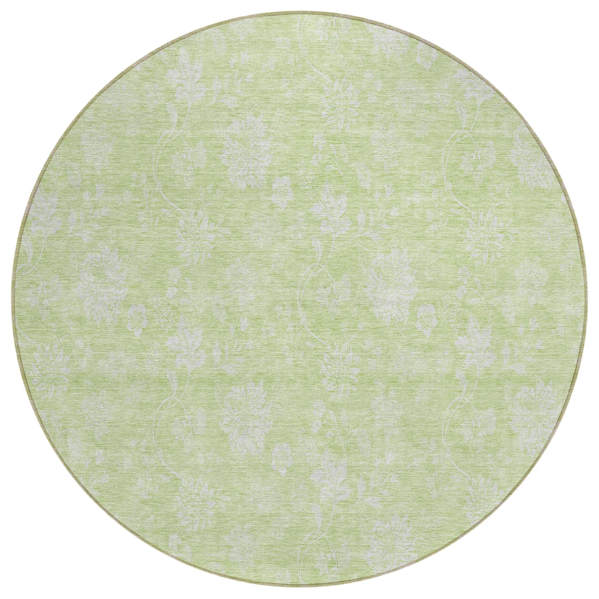 Machine Washable Indoor/ Outdoor Chantille Floral Farmhouse Rug