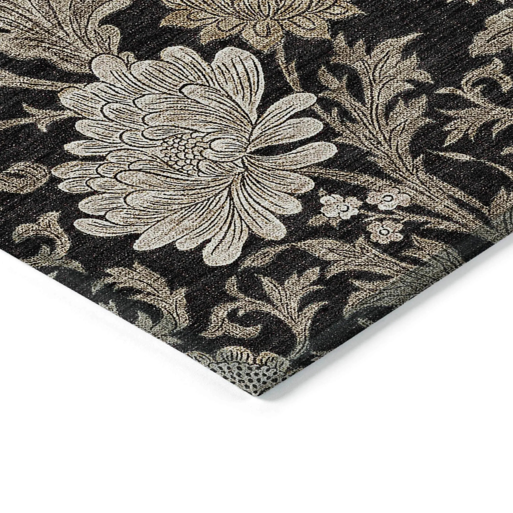 Machine Washable Indoor/ Outdoor Chantille Floral Rug