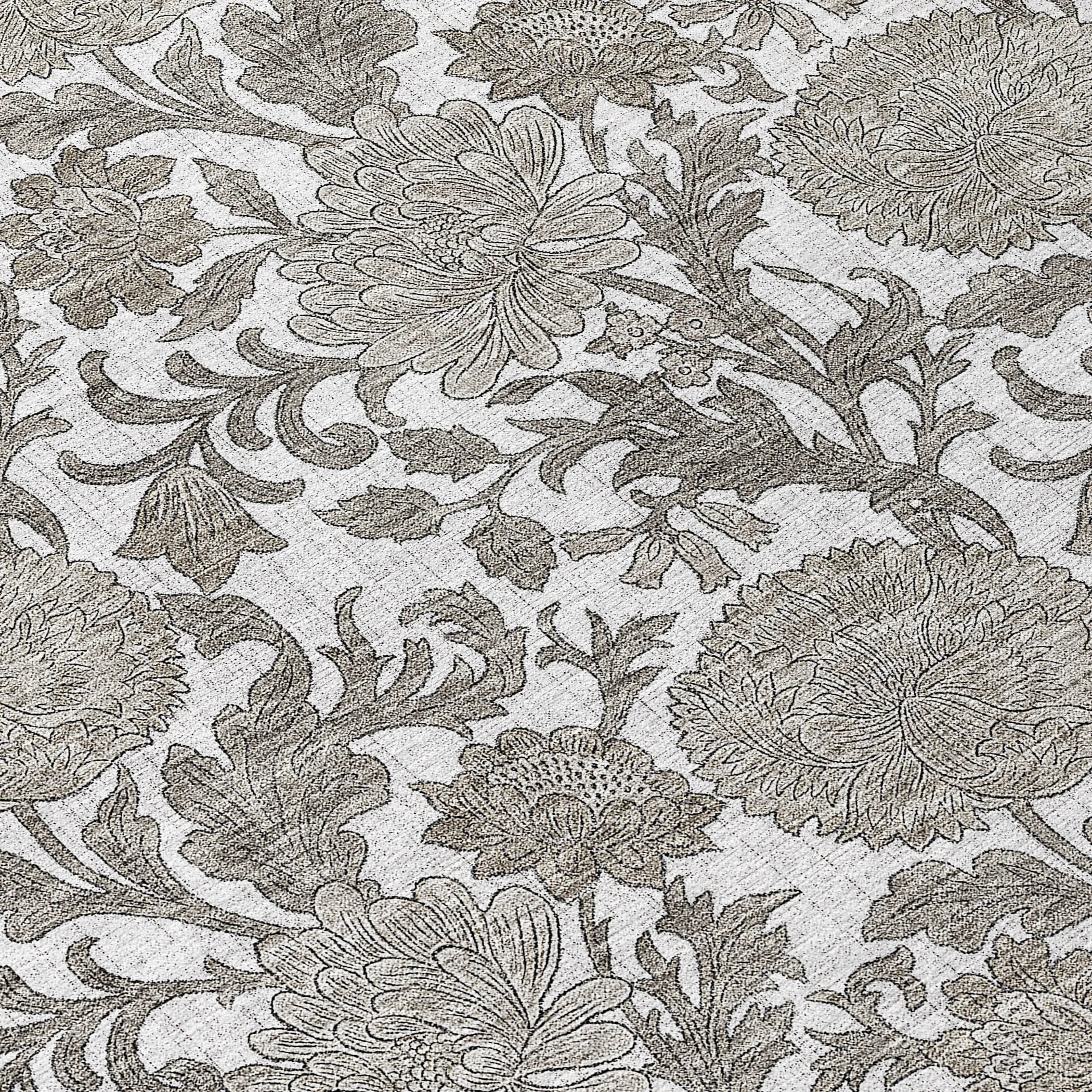 Machine Washable Indoor/ Outdoor Chantille Floral Rug