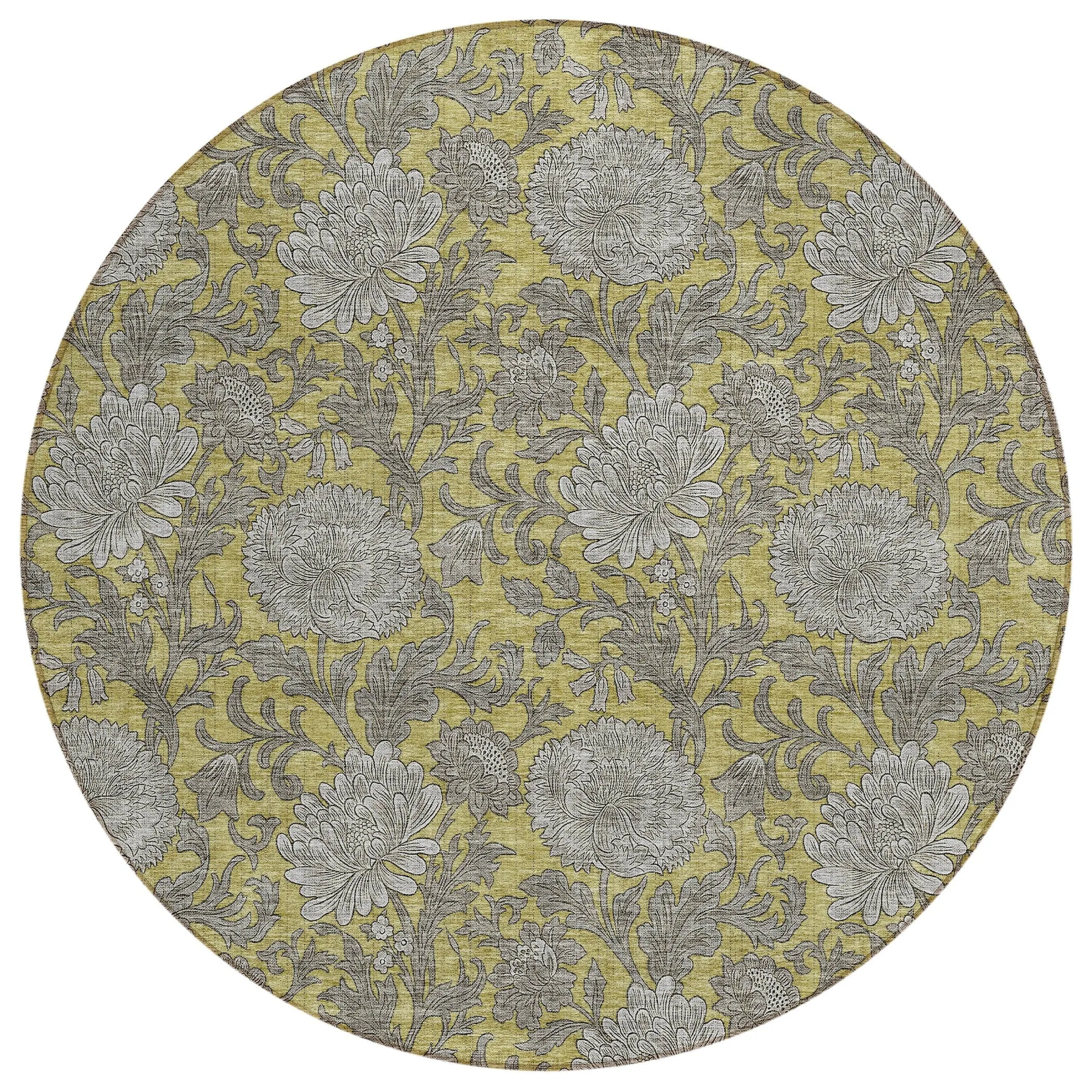 Machine Washable Indoor/ Outdoor Chantille Floral Rug