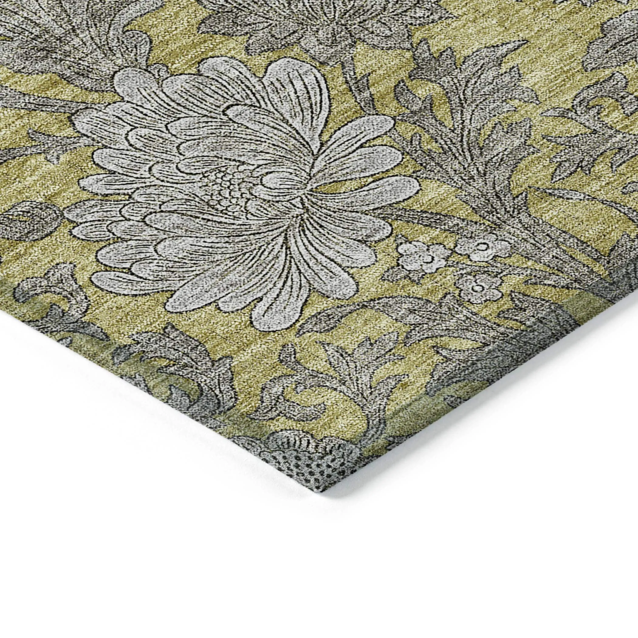 Machine Washable Indoor/ Outdoor Chantille Floral Rug