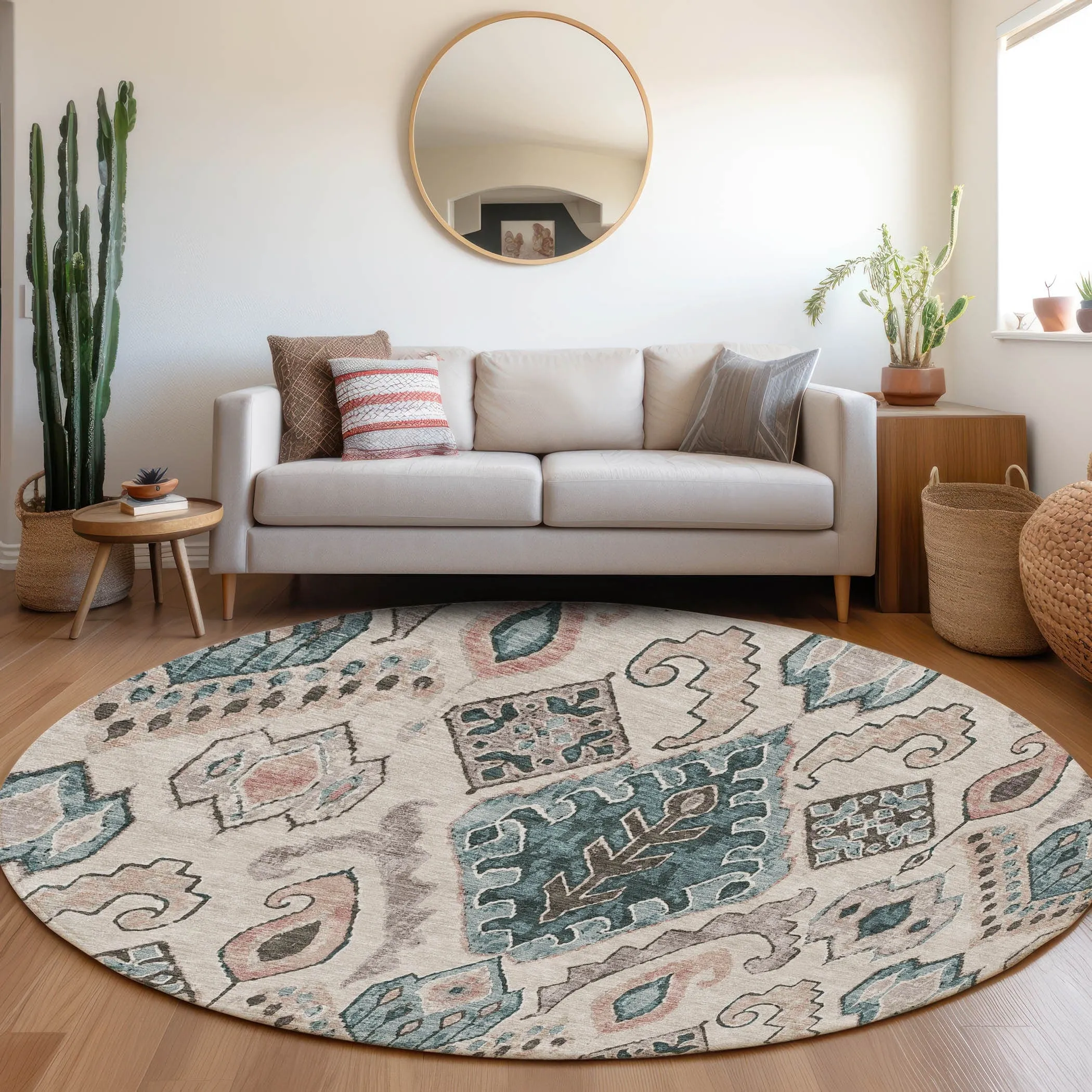 Machine Washable Indoor/ Outdoor Chantille Global Boho Rug