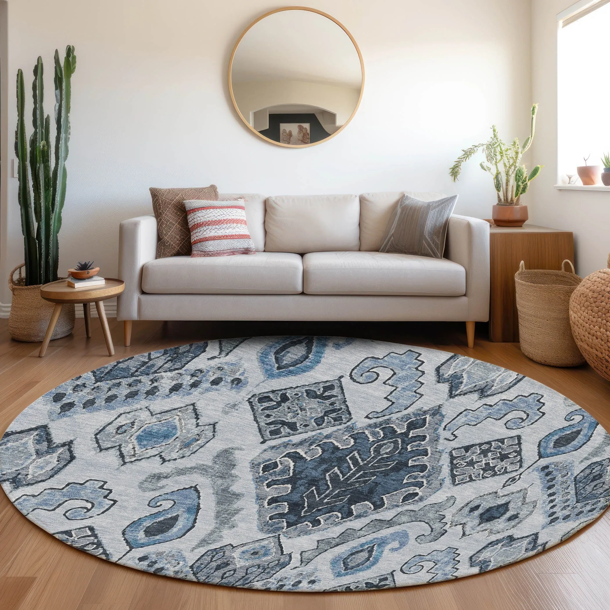 Machine Washable Indoor/ Outdoor Chantille Global Boho Rug