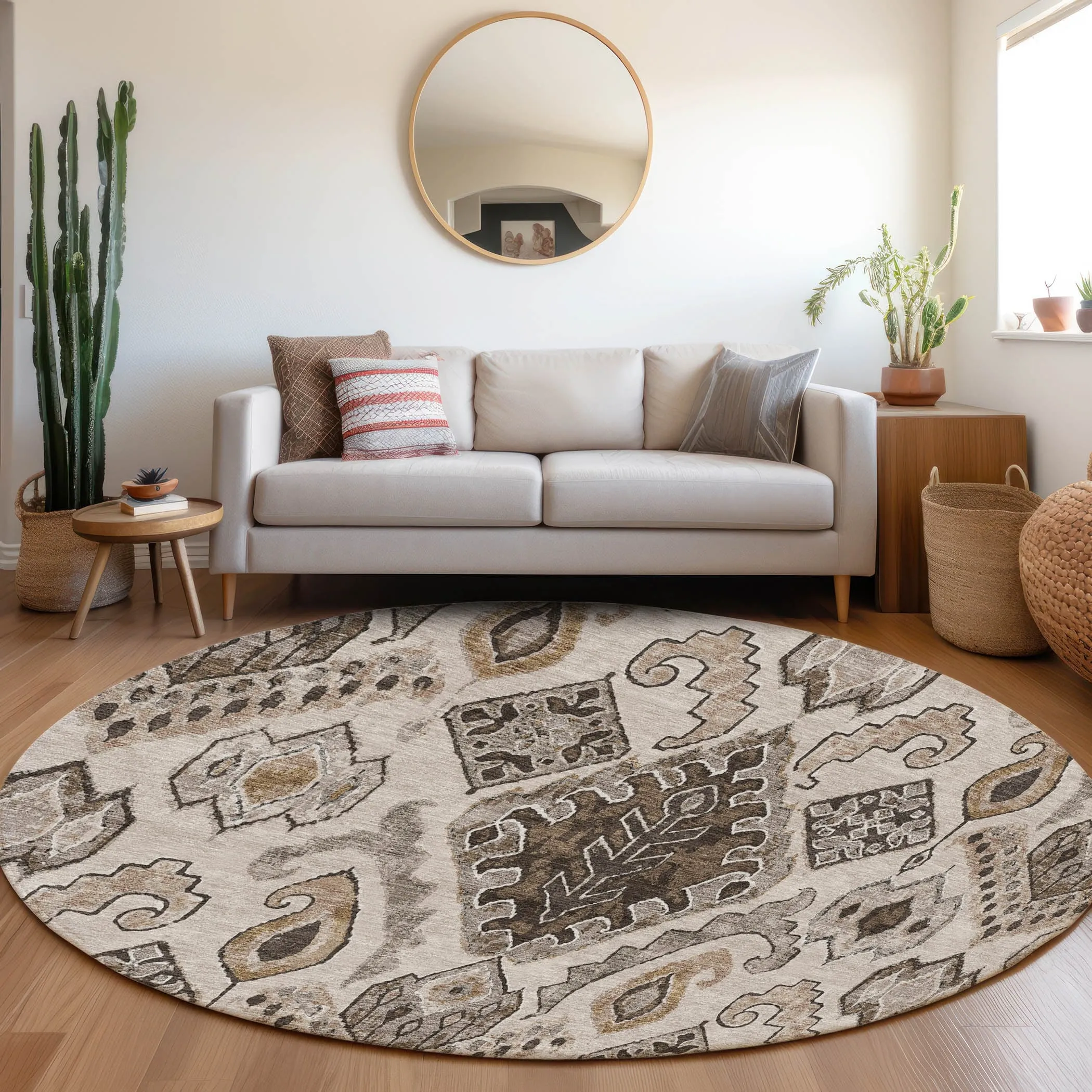 Machine Washable Indoor/ Outdoor Chantille Global Boho Rug