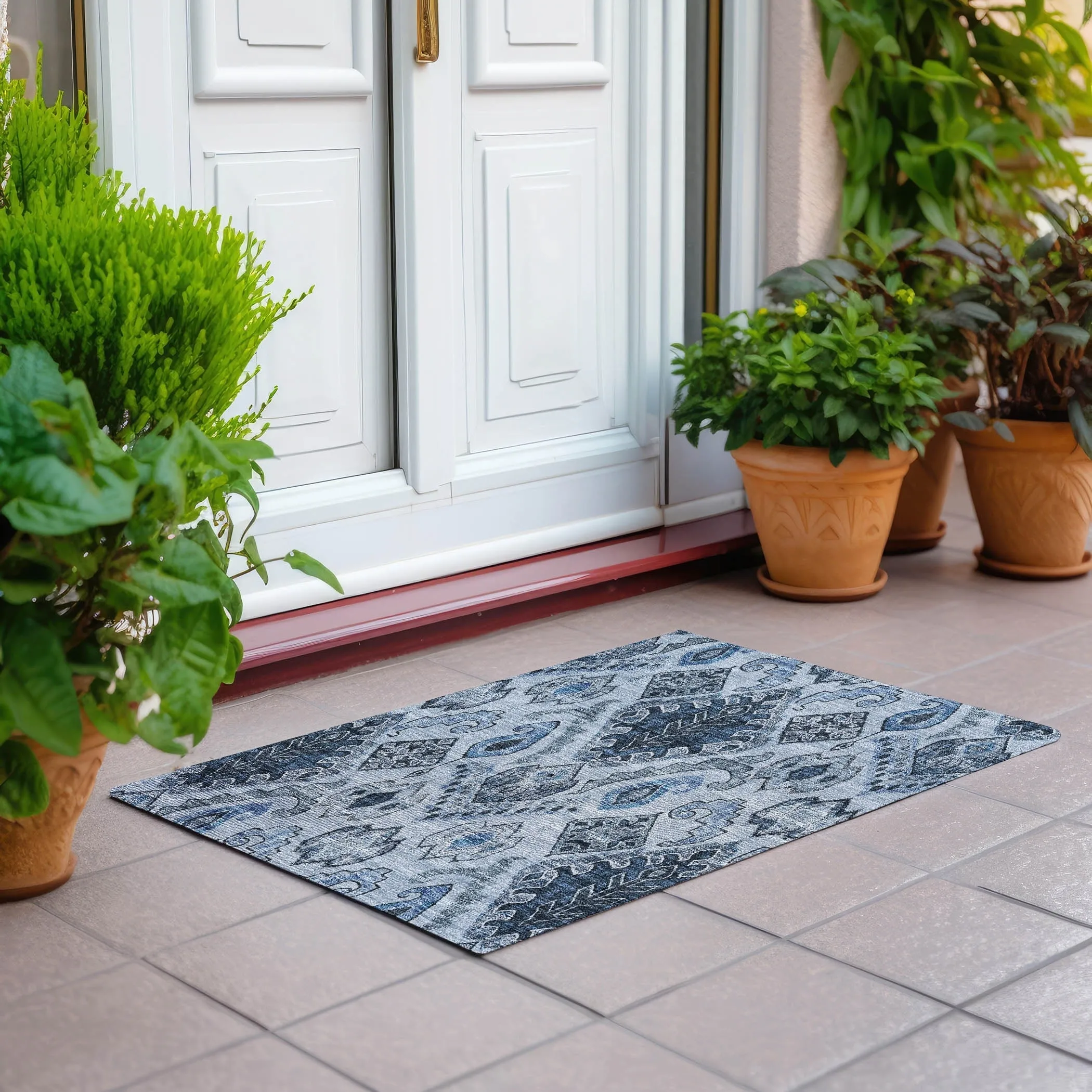 Machine Washable Indoor/ Outdoor Chantille Global Boho Rug