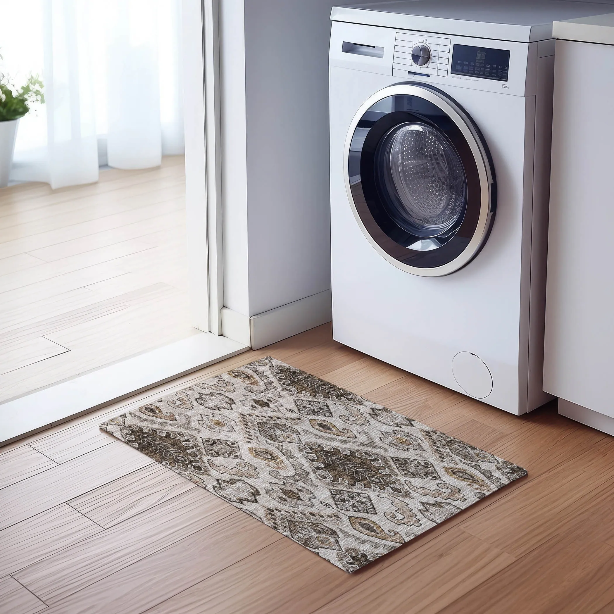 Machine Washable Indoor/ Outdoor Chantille Global Boho Rug