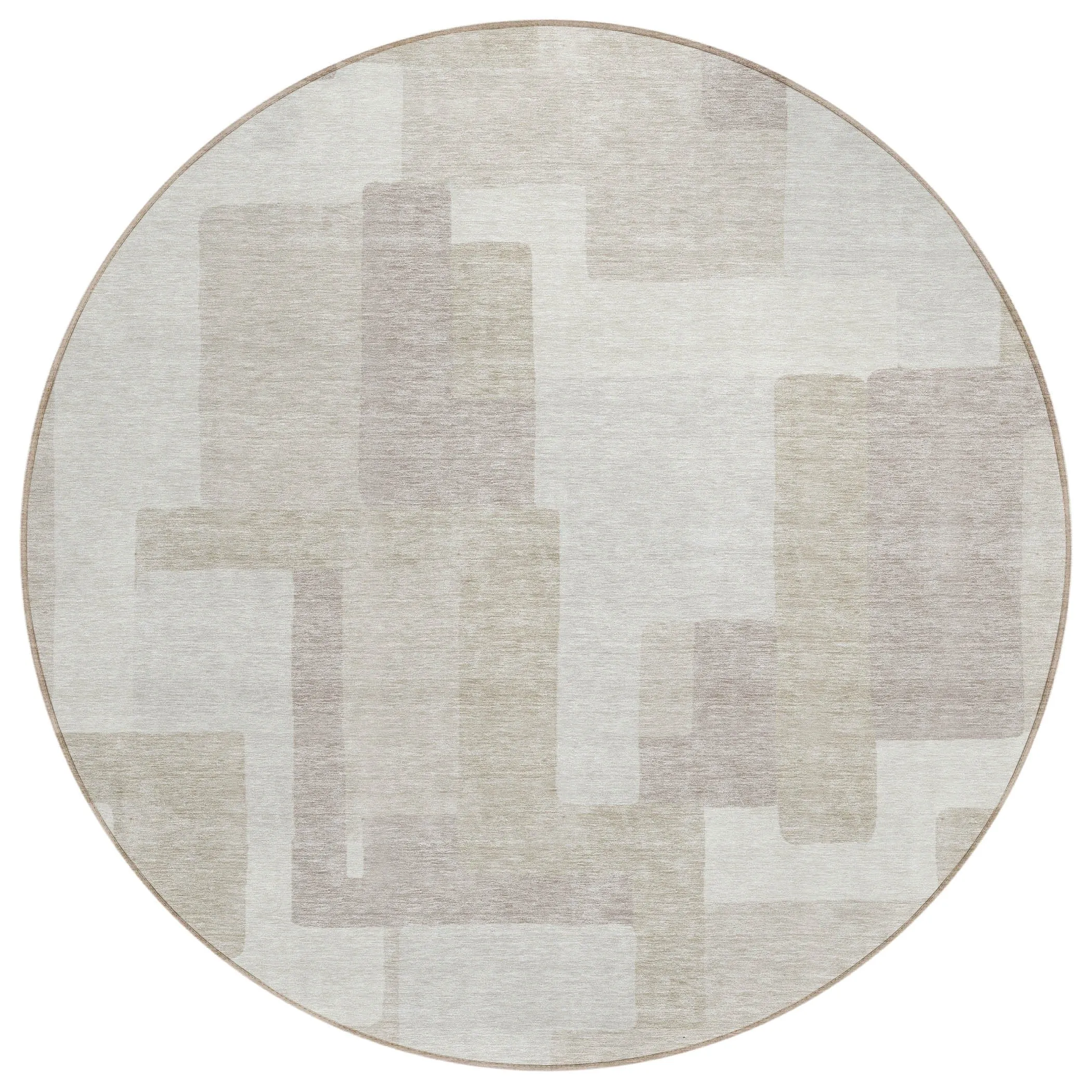 Machine Washable Indoor/ Outdoor Chantille Modern Blocks Rug