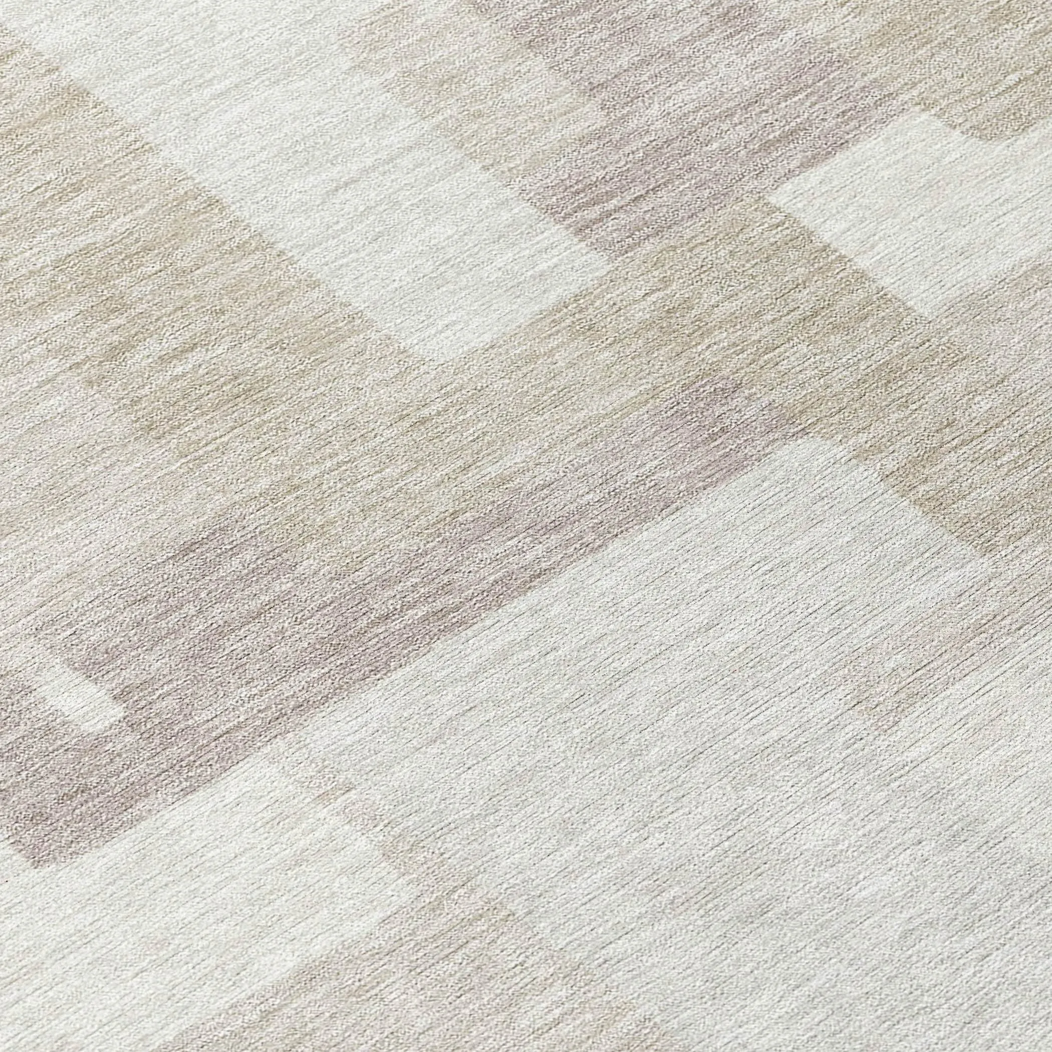 Machine Washable Indoor/ Outdoor Chantille Modern Blocks Rug
