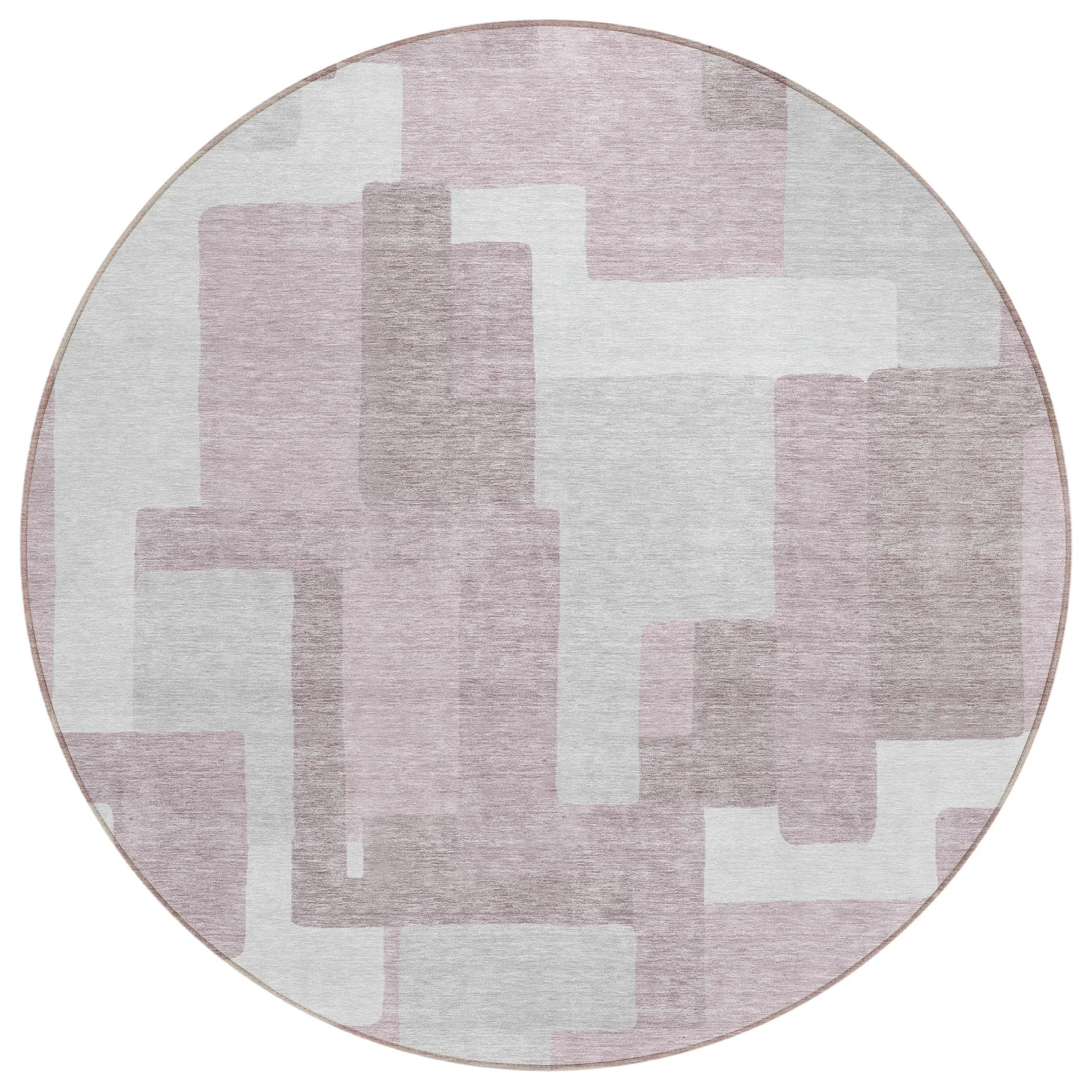 Machine Washable Indoor/ Outdoor Chantille Modern Blocks Rug