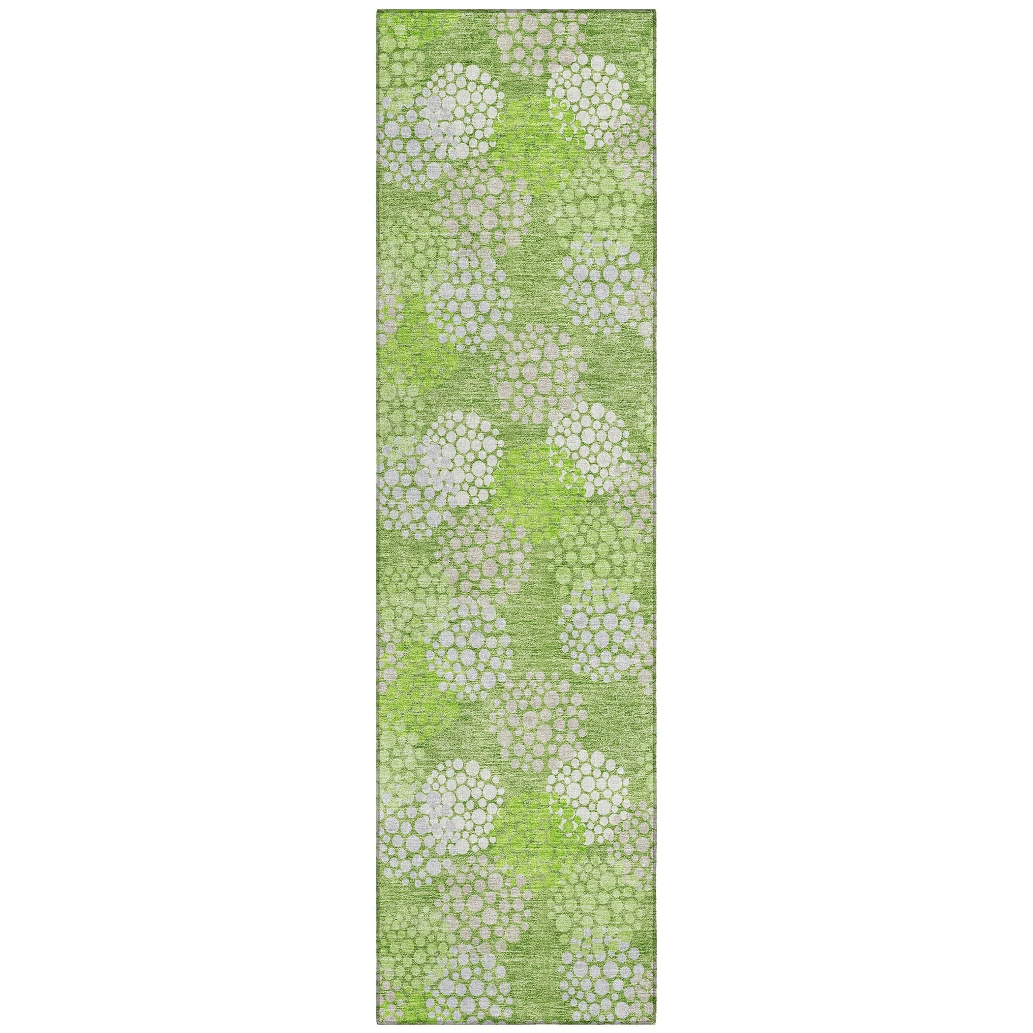 Machine Washable Indoor/ Outdoor Chantille Modern Bubbles Rug