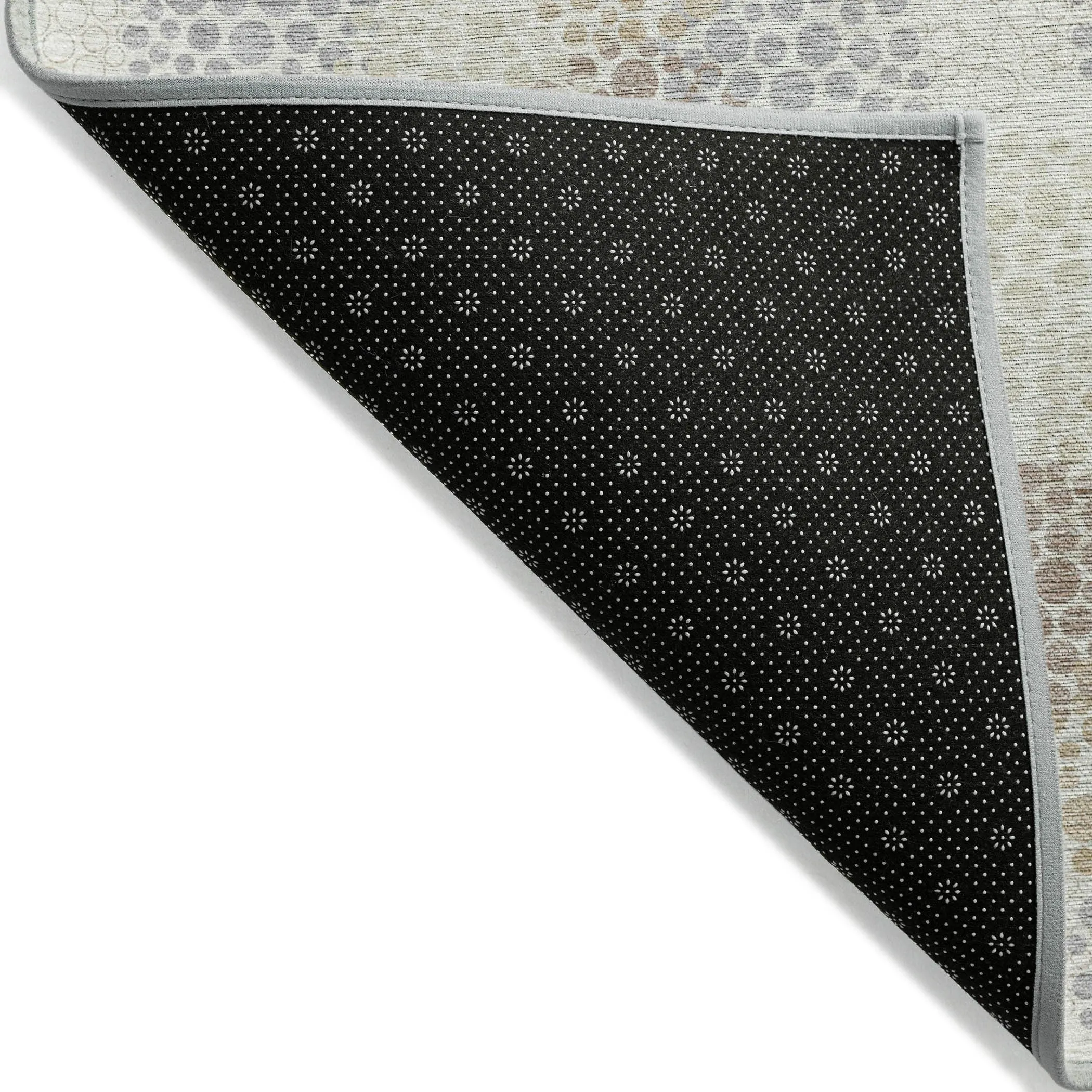 Machine Washable Indoor/ Outdoor Chantille Modern Bubbles Rug