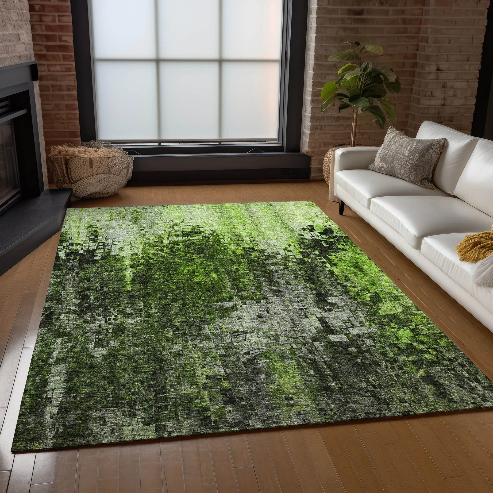 Machine Washable Indoor/ Outdoor Chantille Modern Ombre Rug