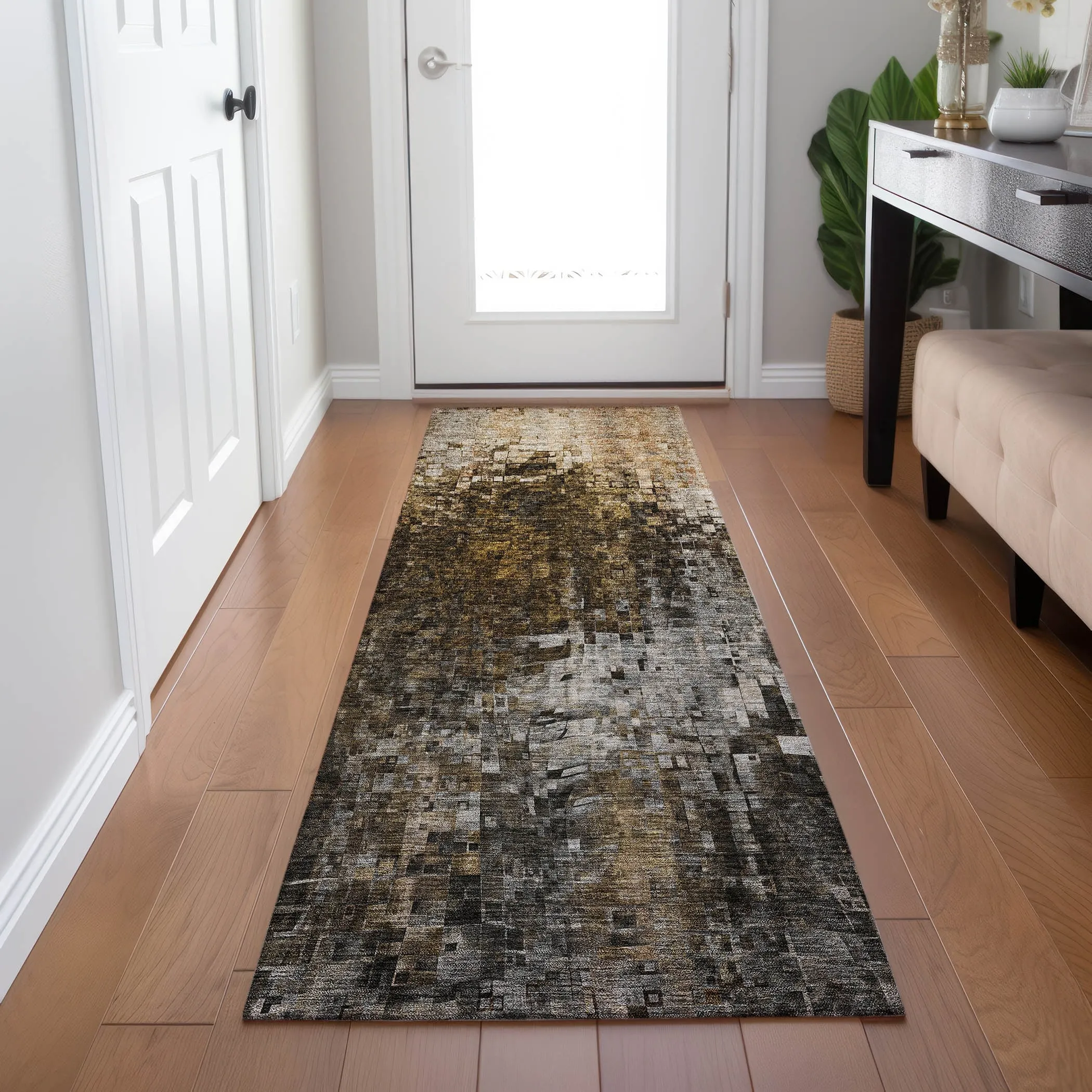 Machine Washable Indoor/ Outdoor Chantille Modern Ombre Rug