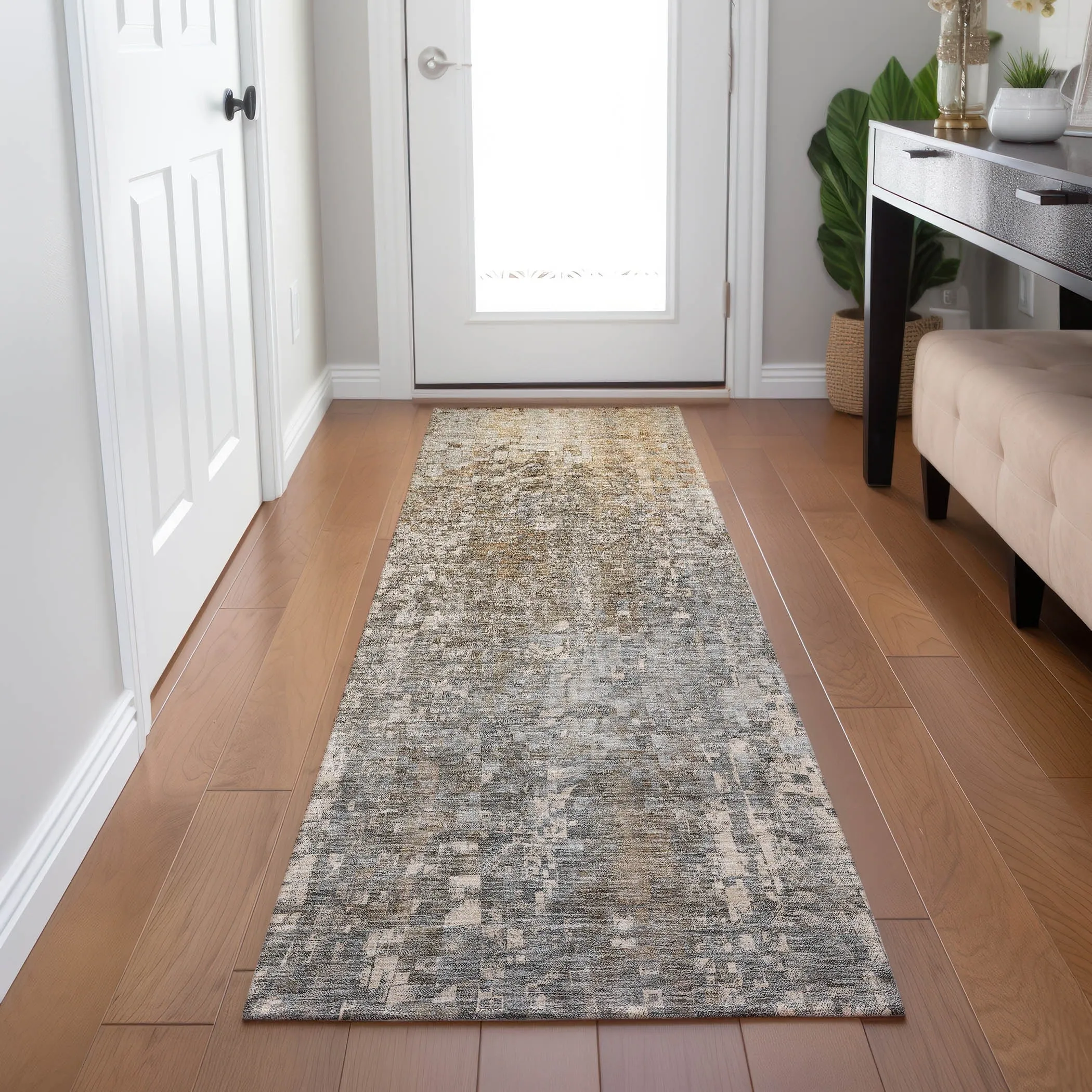 Machine Washable Indoor/ Outdoor Chantille Modern Ombre Rug