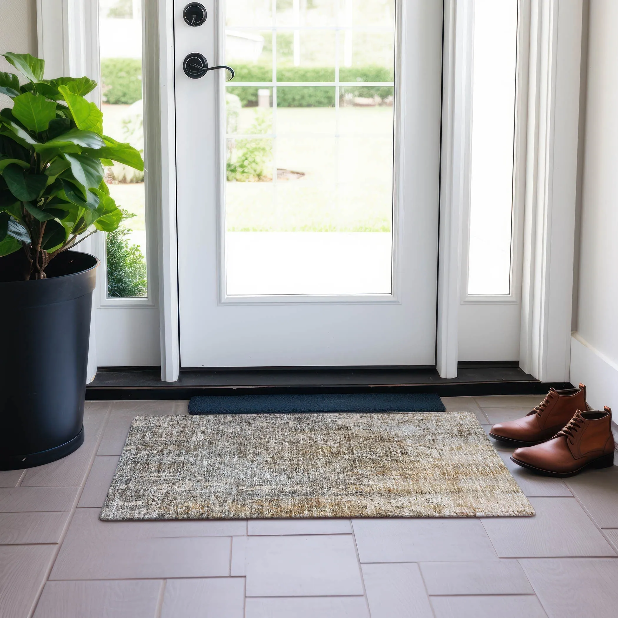 Machine Washable Indoor/ Outdoor Chantille Modern Ombre Rug
