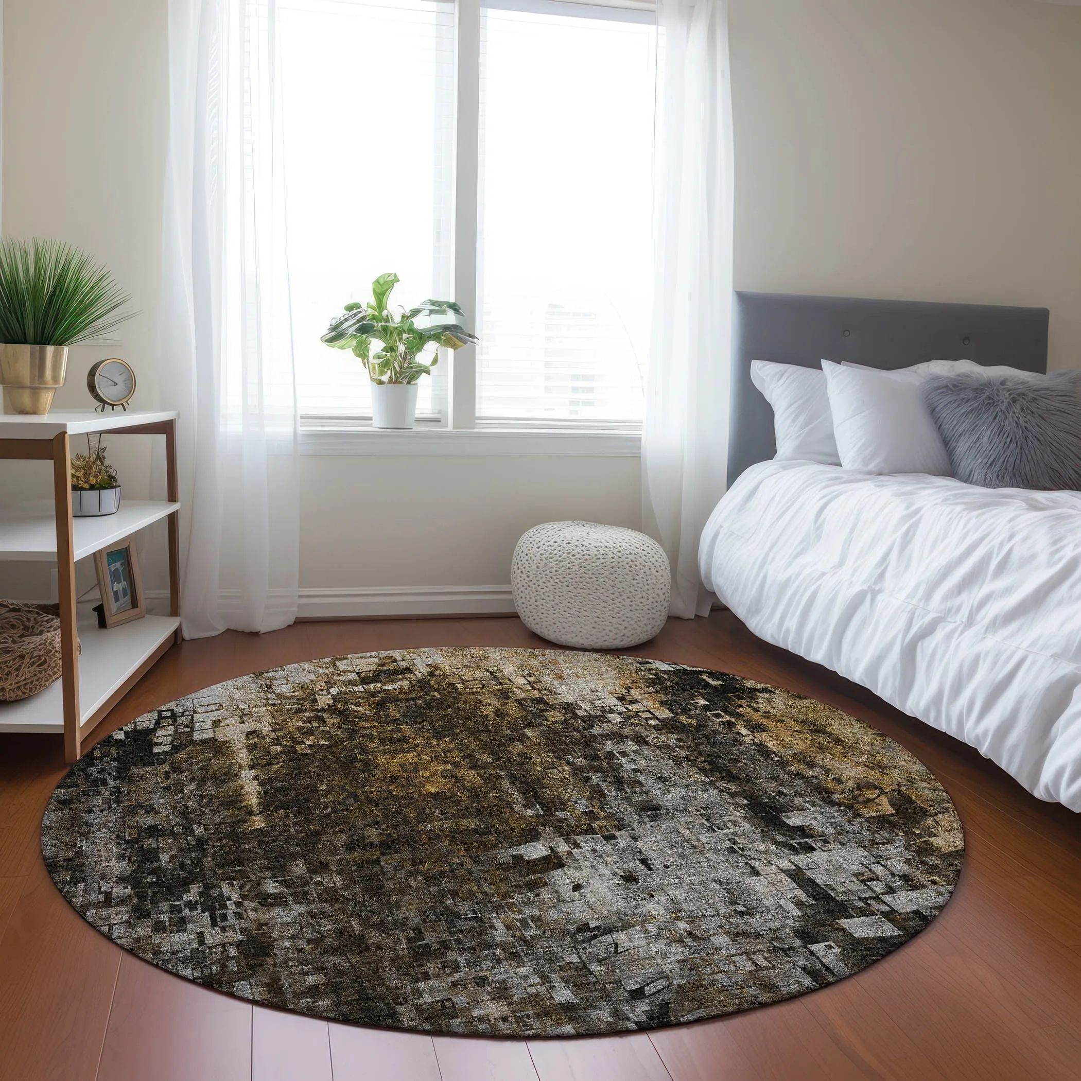 Machine Washable Indoor/ Outdoor Chantille Modern Ombre Rug