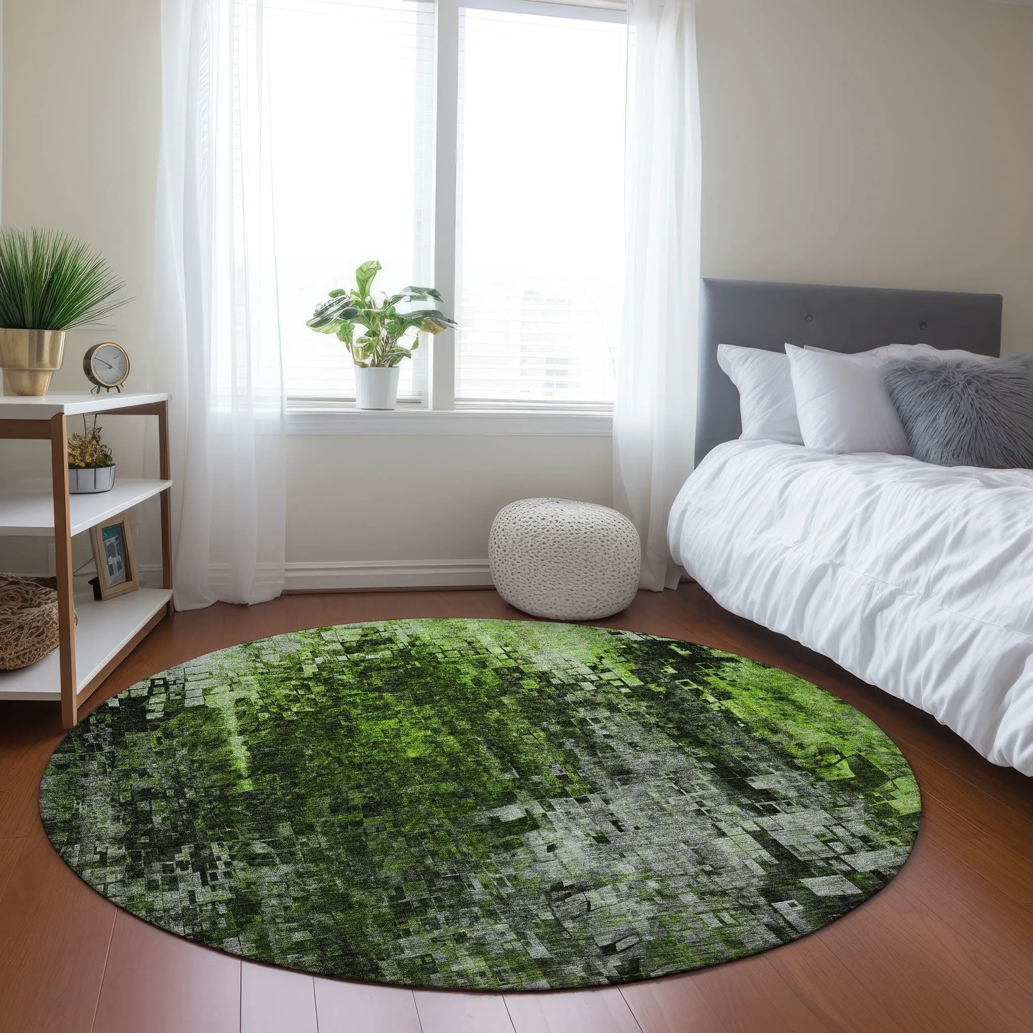Machine Washable Indoor/ Outdoor Chantille Modern Ombre Rug
