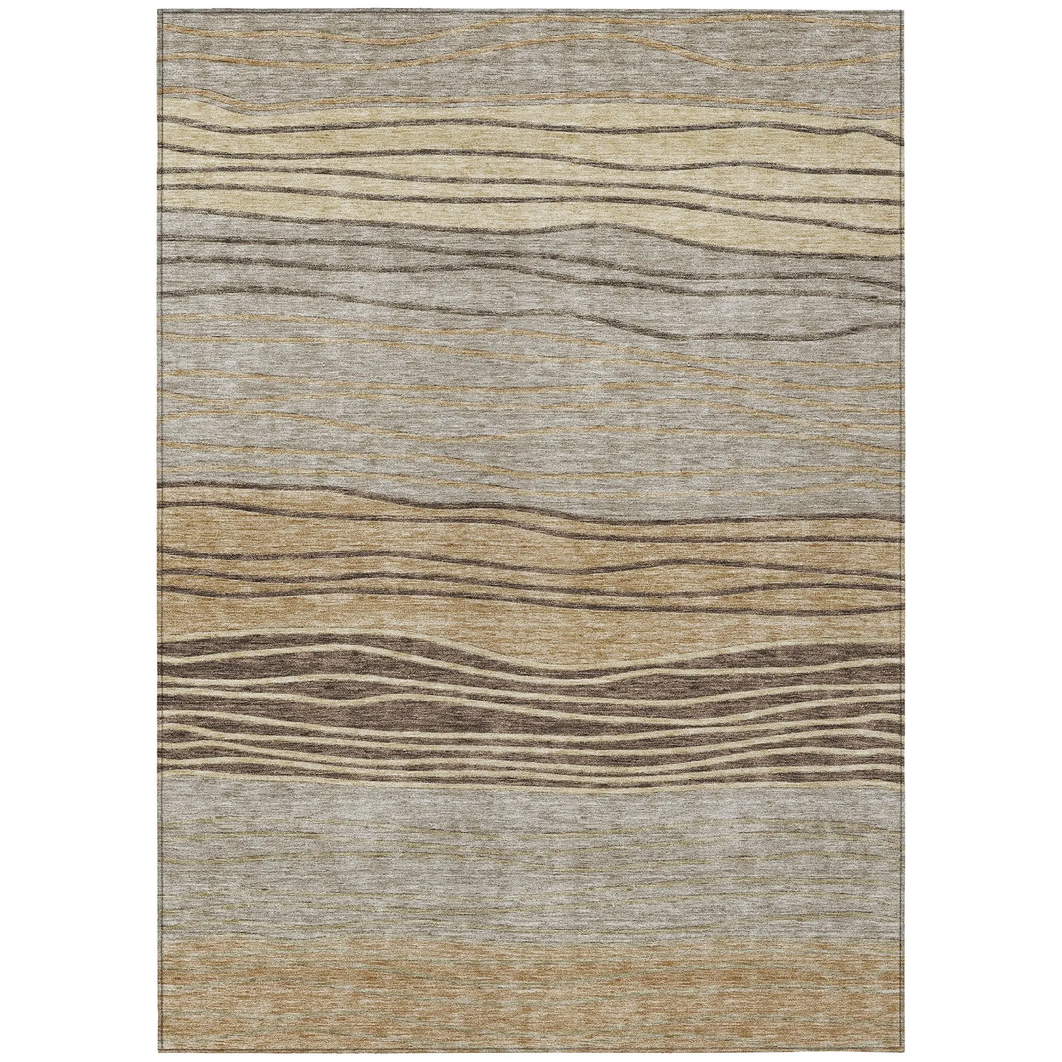 Machine Washable Indoor/ Outdoor Chantille Modern Stripes Rug