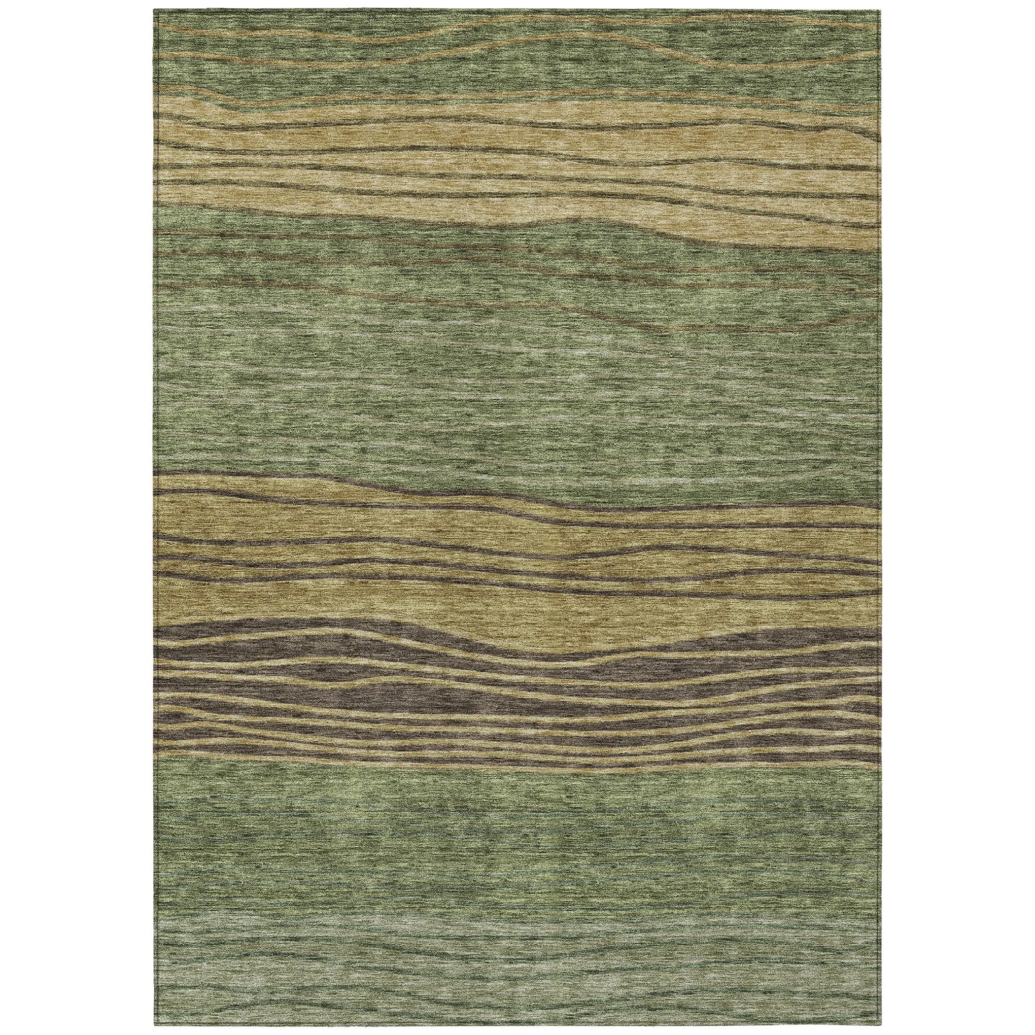 Machine Washable Indoor/ Outdoor Chantille Modern Stripes Rug