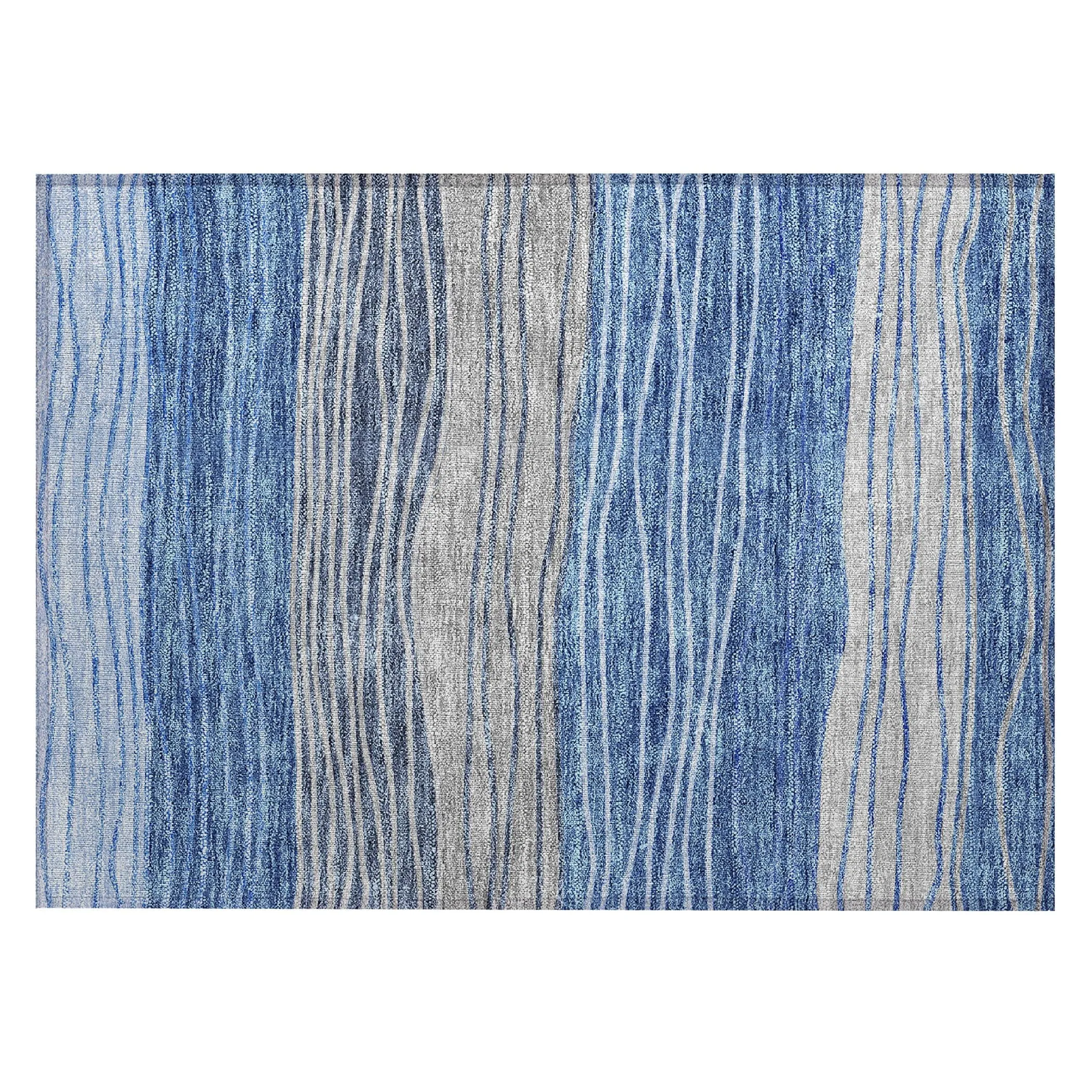 Machine Washable Indoor/ Outdoor Chantille Modern Stripes Rug