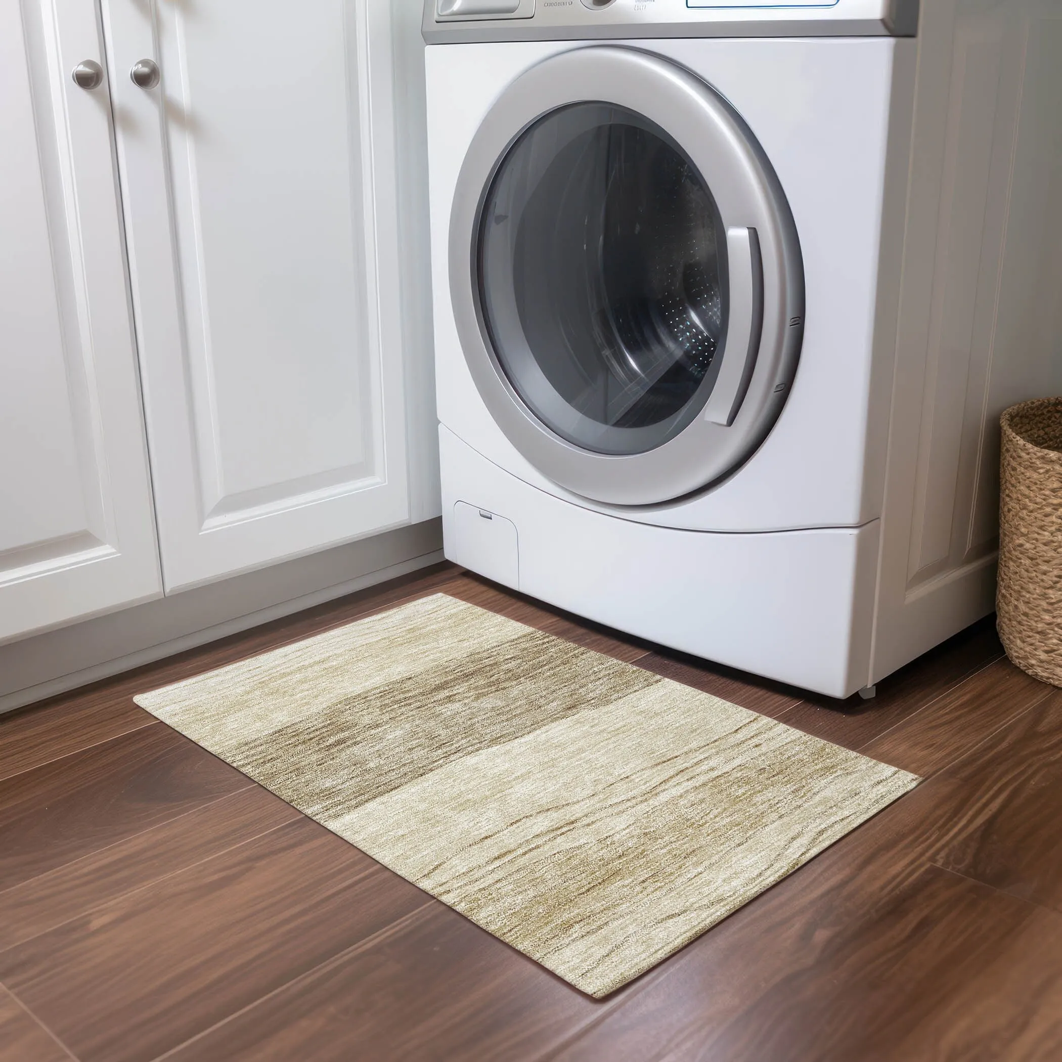 Machine Washable Indoor/ Outdoor Chantille Modern Stripes Rug