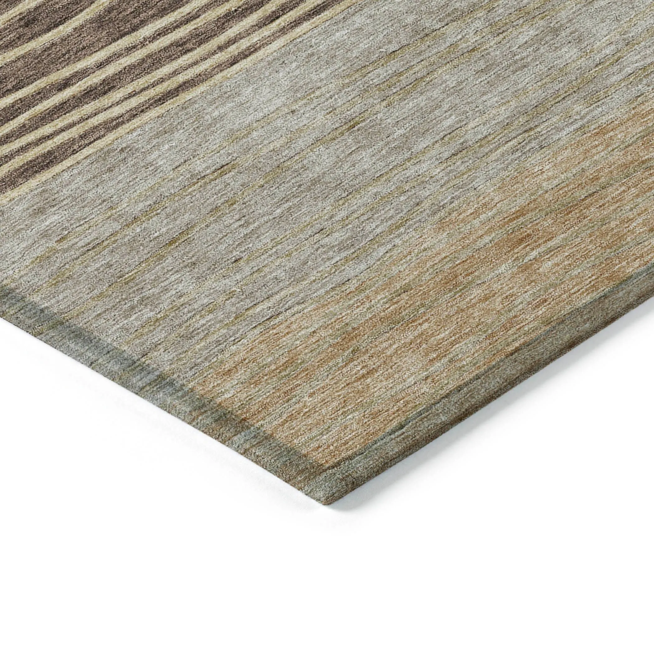 Machine Washable Indoor/ Outdoor Chantille Modern Stripes Rug