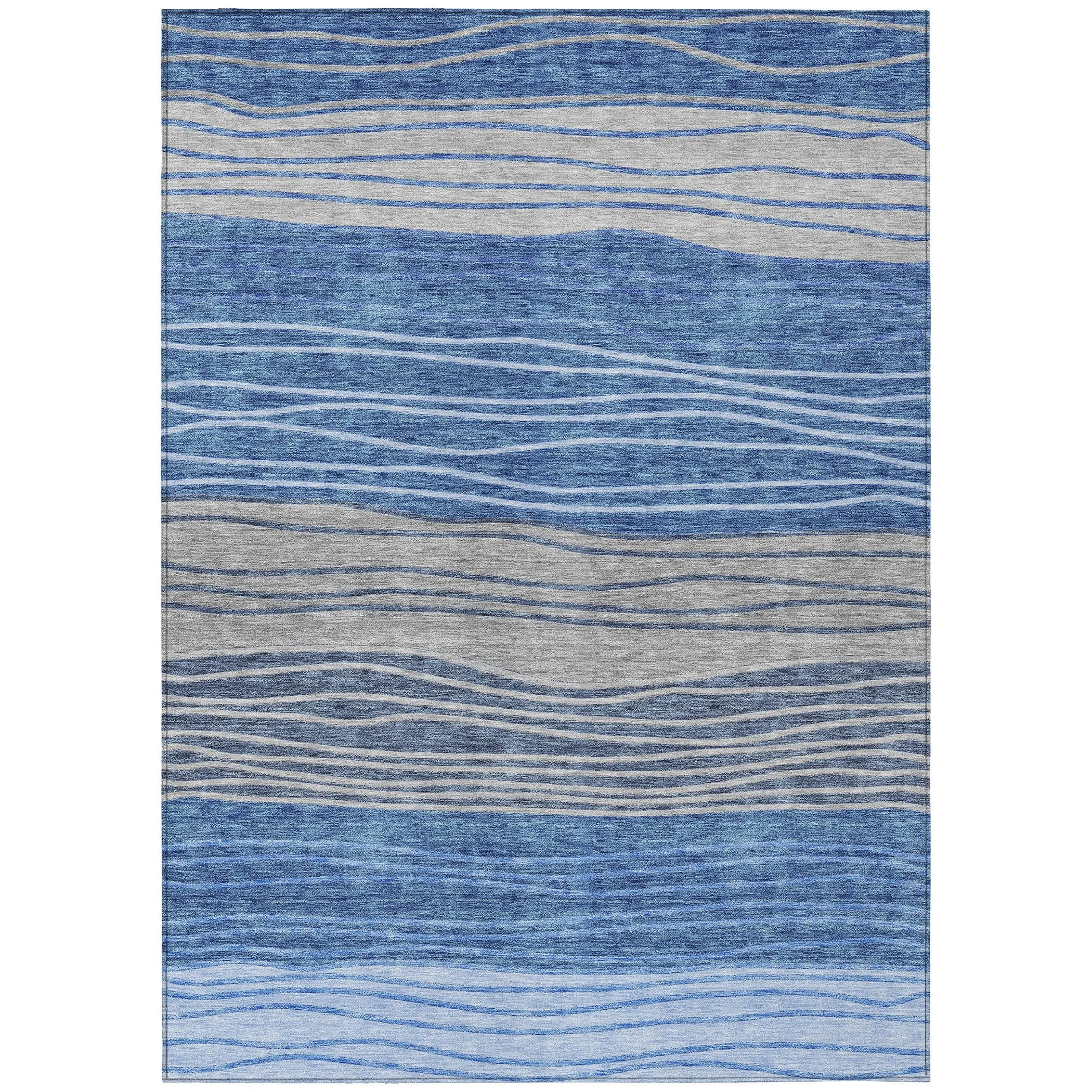 Machine Washable Indoor/ Outdoor Chantille Modern Stripes Rug