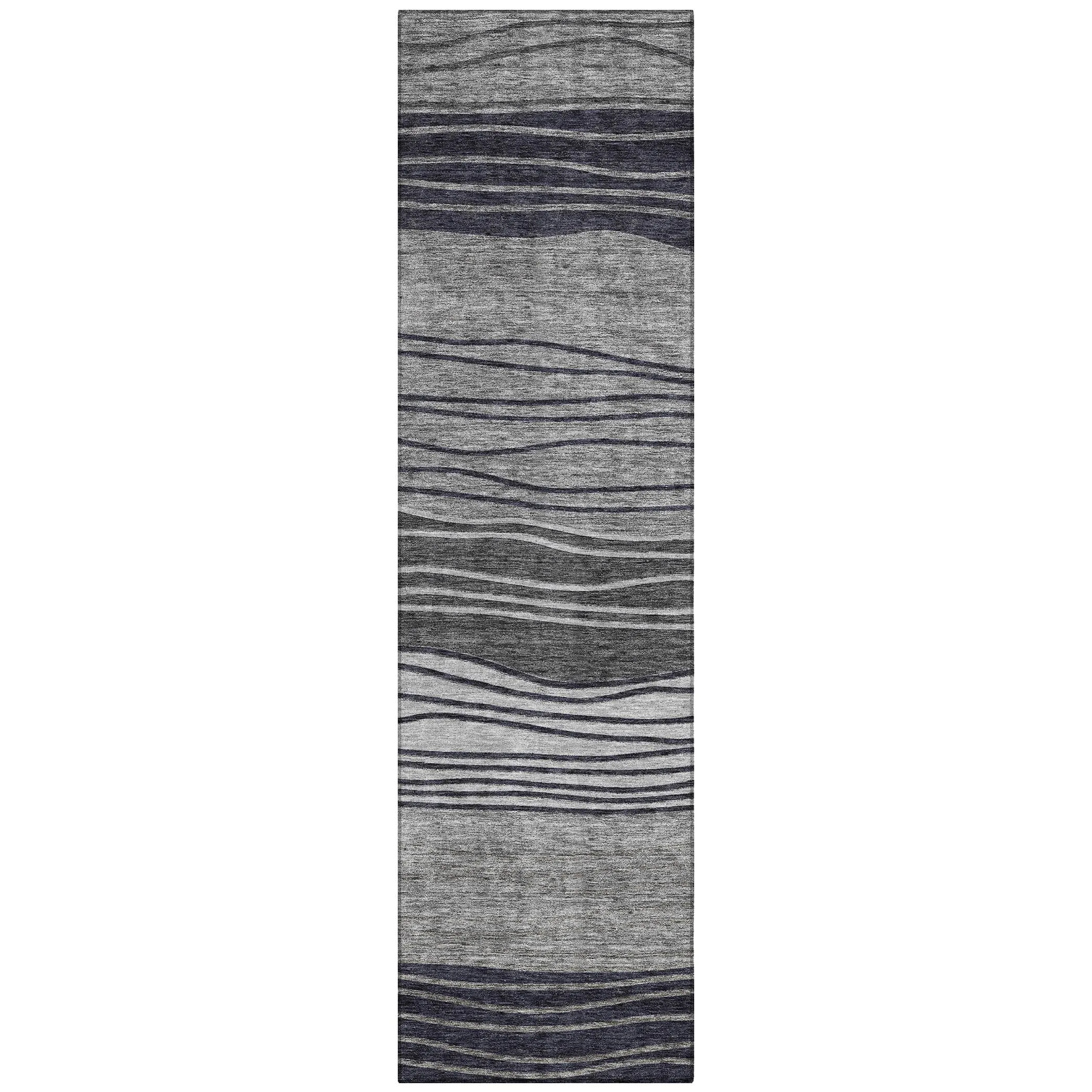Machine Washable Indoor/ Outdoor Chantille Modern Stripes Rug