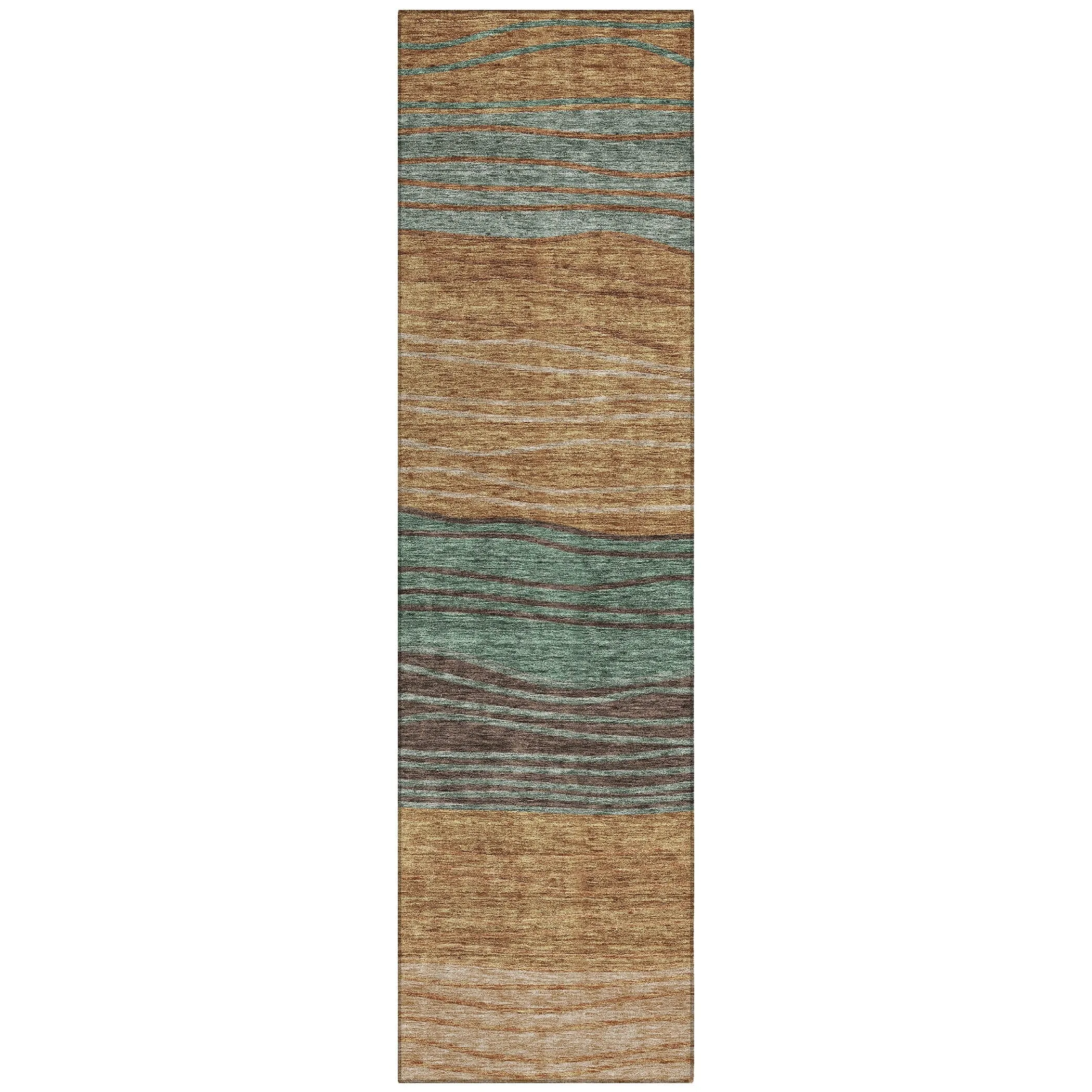 Machine Washable Indoor/ Outdoor Chantille Modern Stripes Rug
