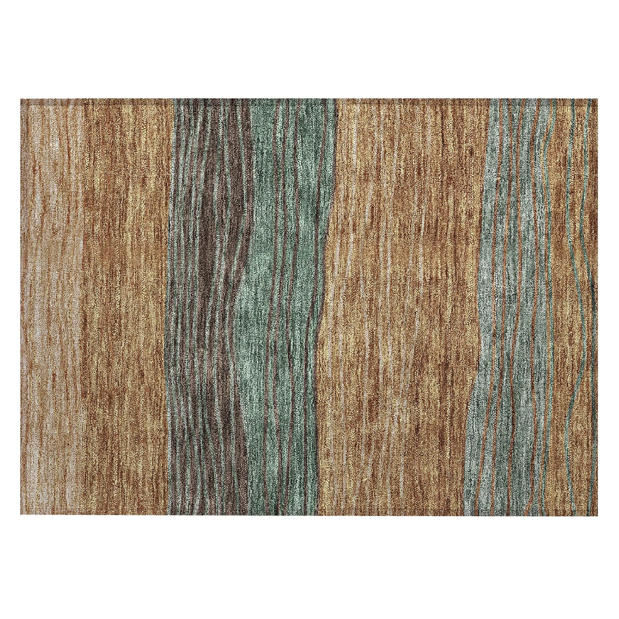 Machine Washable Indoor/ Outdoor Chantille Modern Stripes Rug