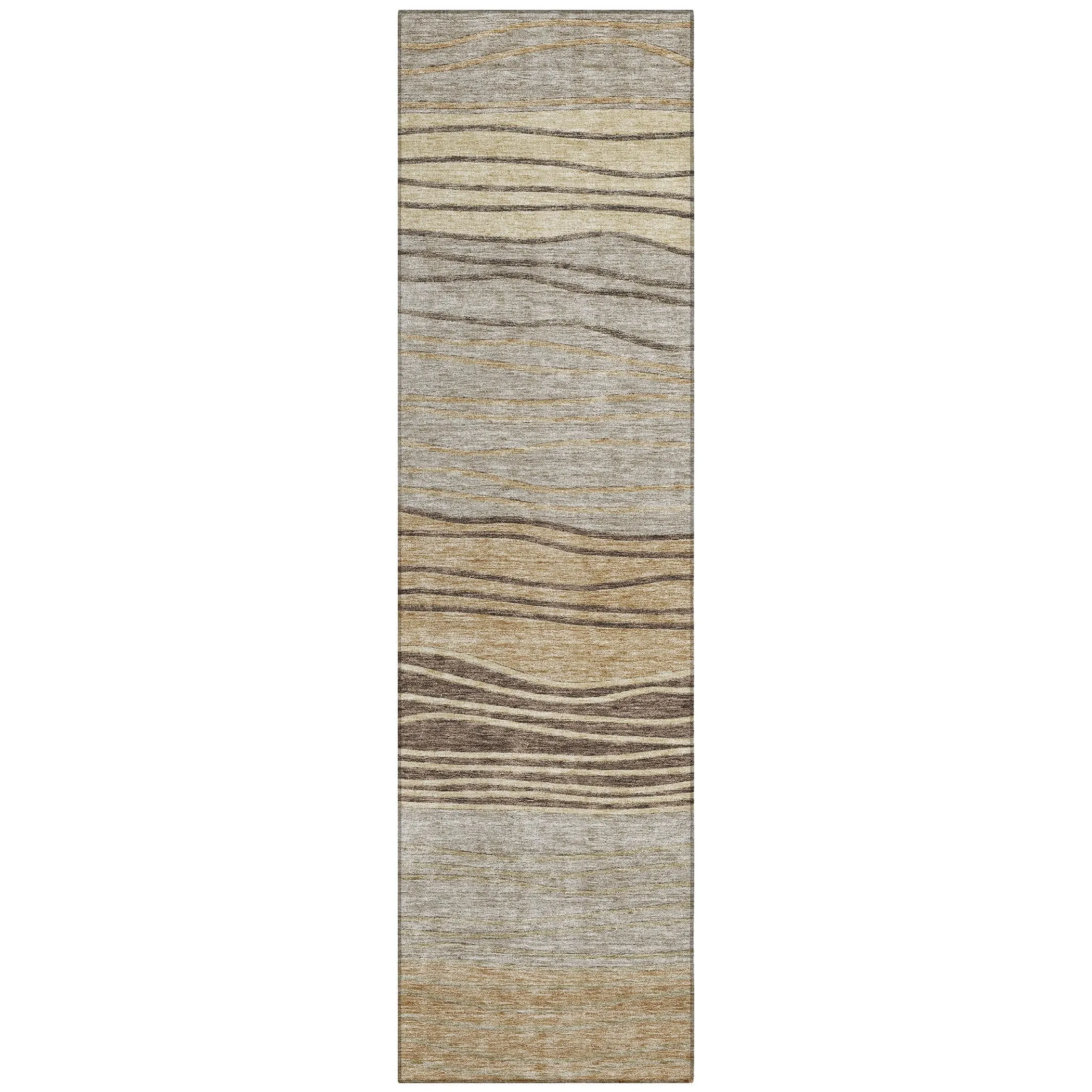 Machine Washable Indoor/ Outdoor Chantille Modern Stripes Rug