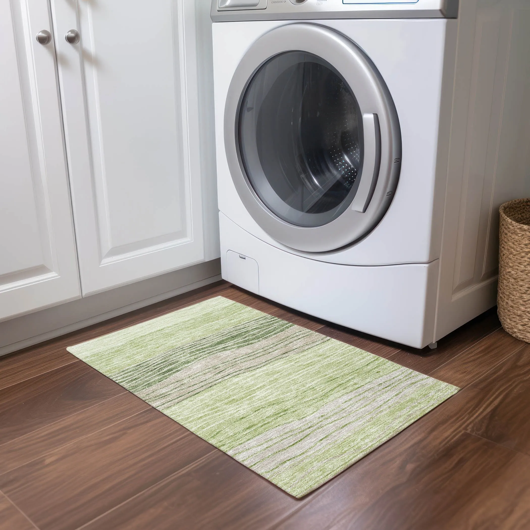 Machine Washable Indoor/ Outdoor Chantille Modern Stripes Rug