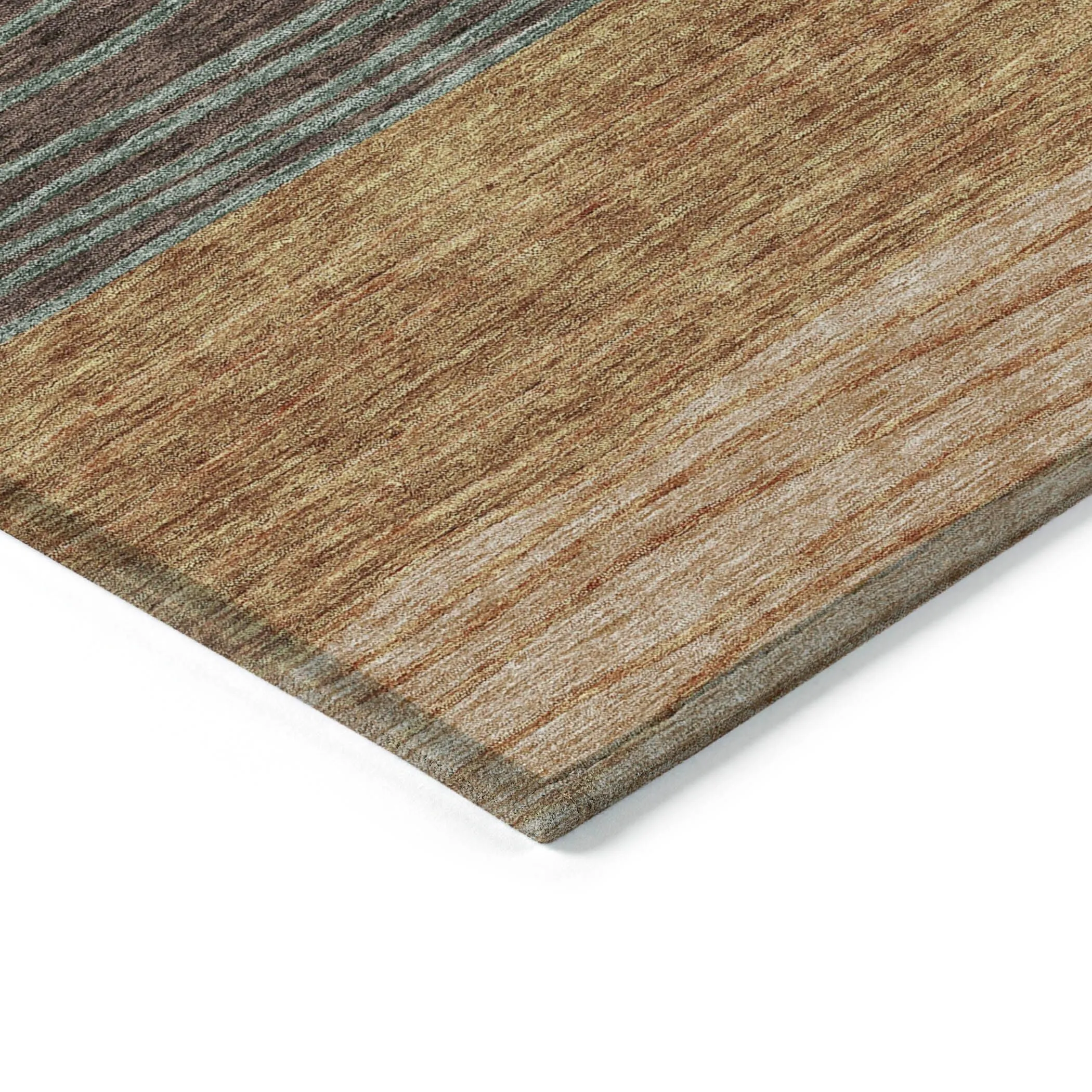 Machine Washable Indoor/ Outdoor Chantille Modern Stripes Rug