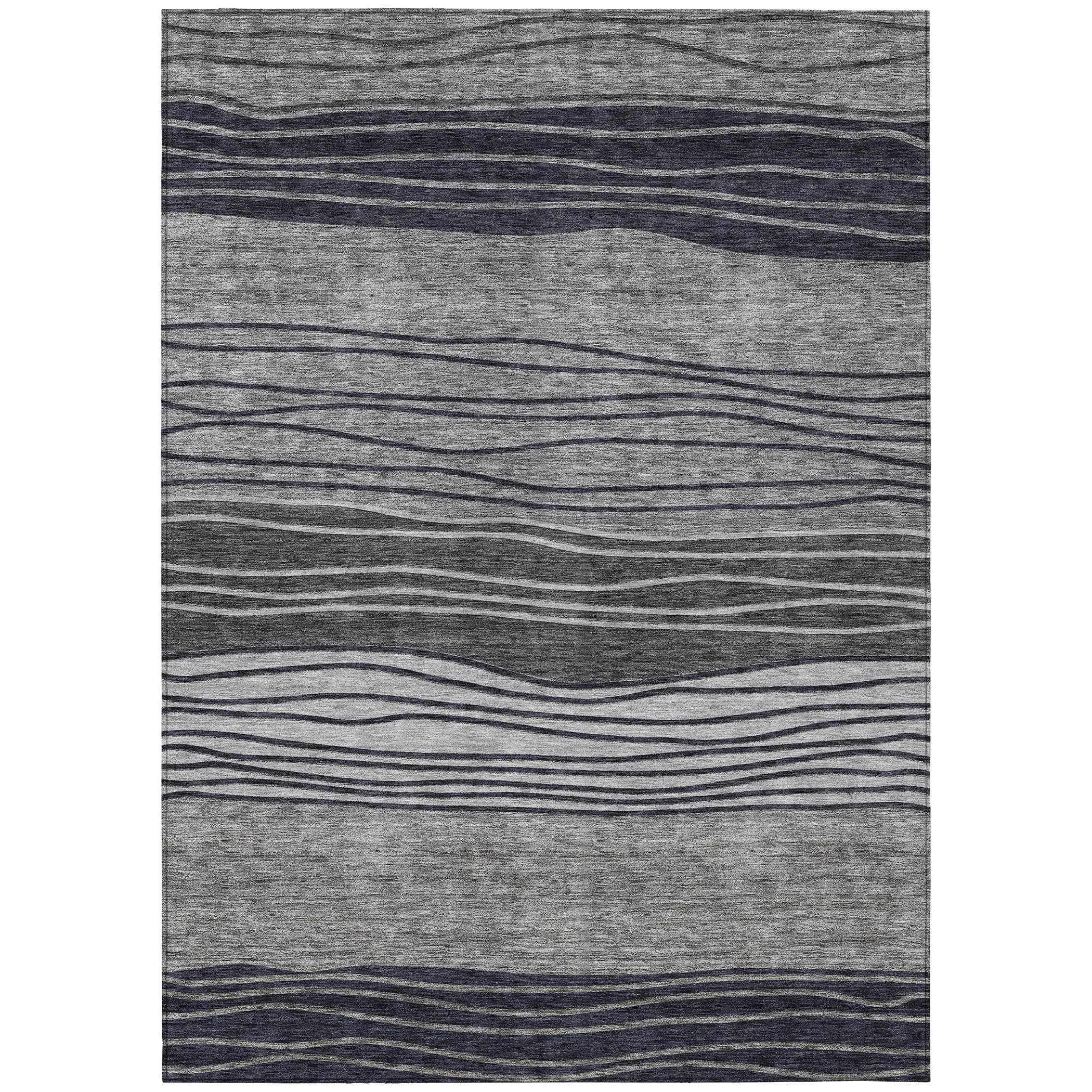 Machine Washable Indoor/ Outdoor Chantille Modern Stripes Rug