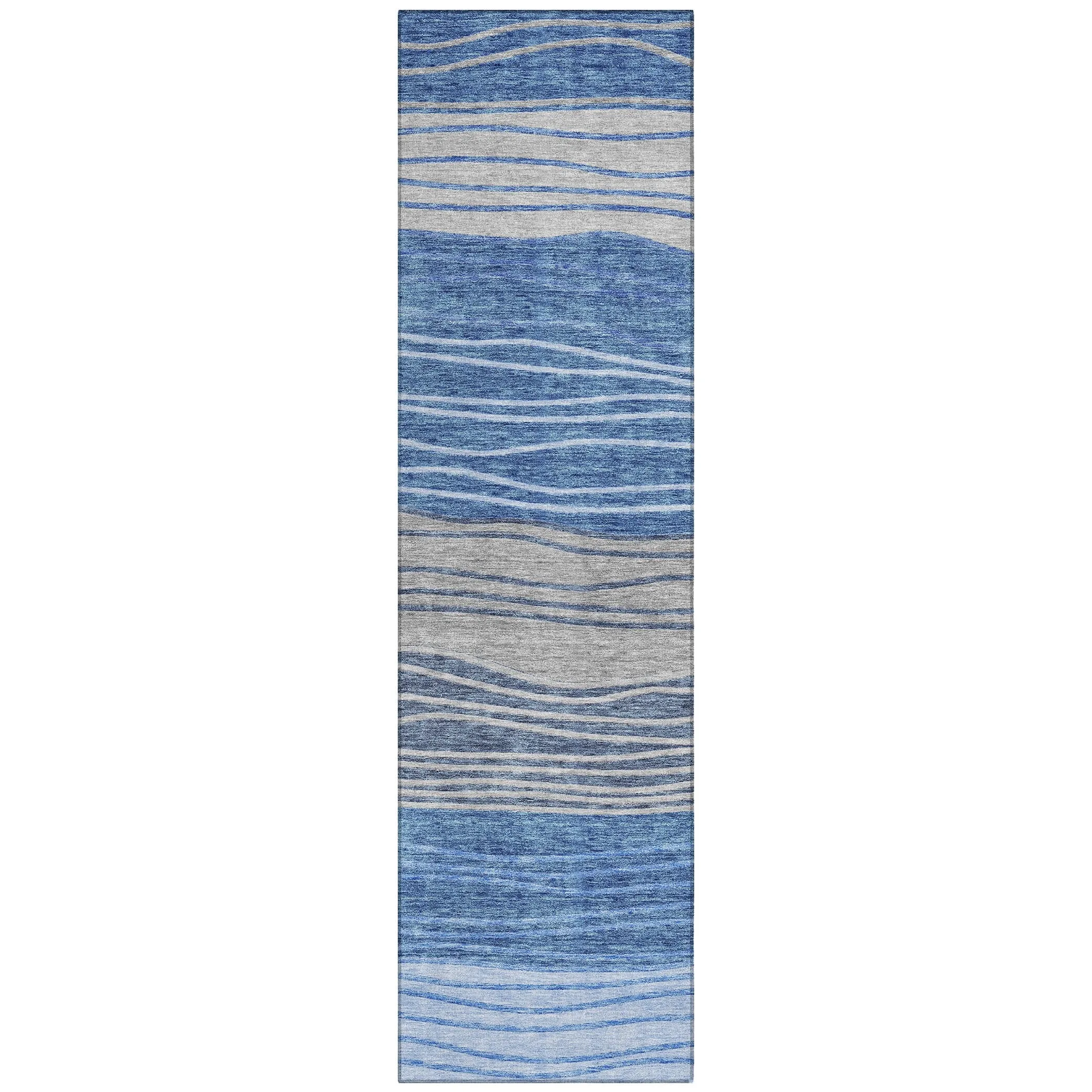 Machine Washable Indoor/ Outdoor Chantille Modern Stripes Rug