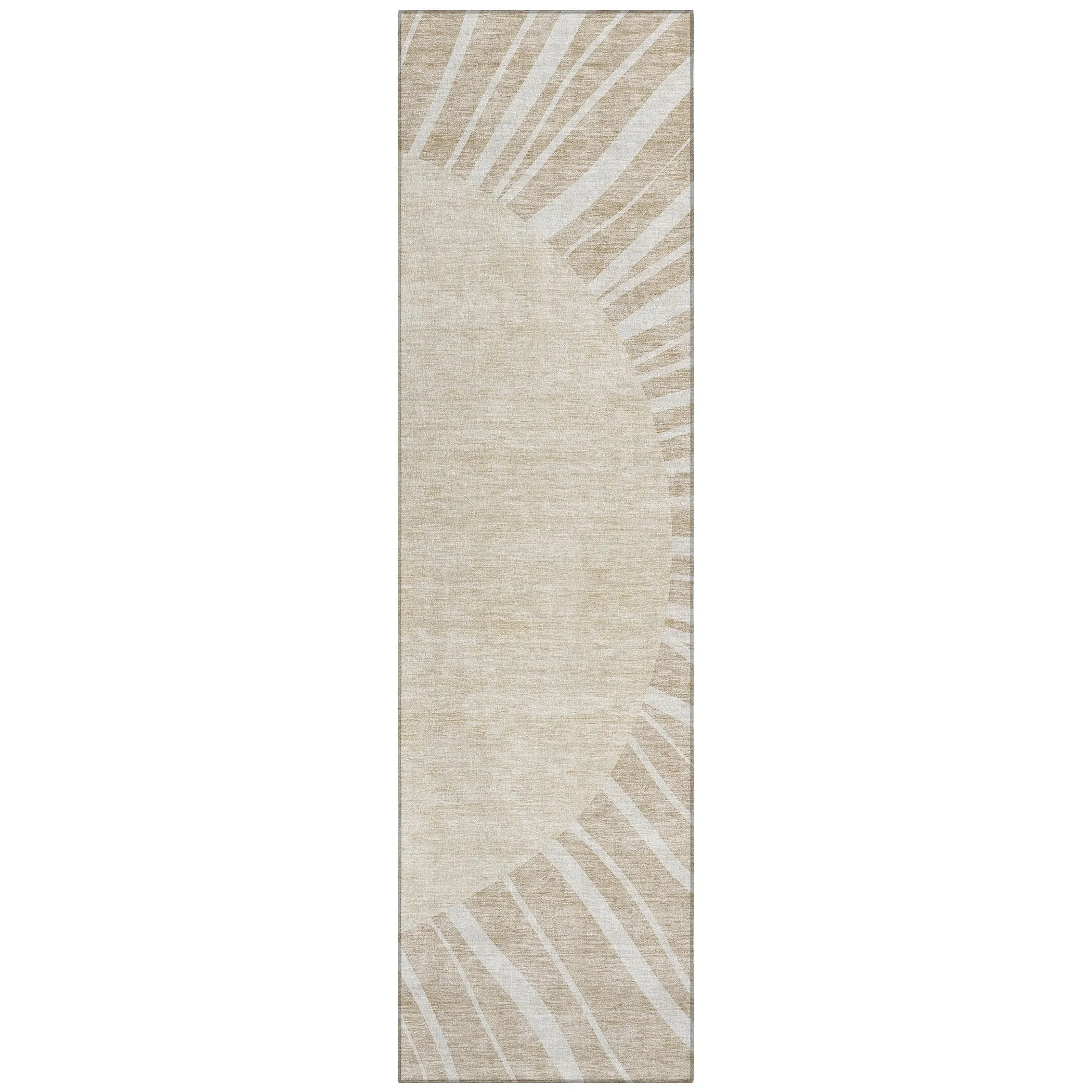 Machine Washable Indoor/ Outdoor Chantille Modern Sunburst Rug