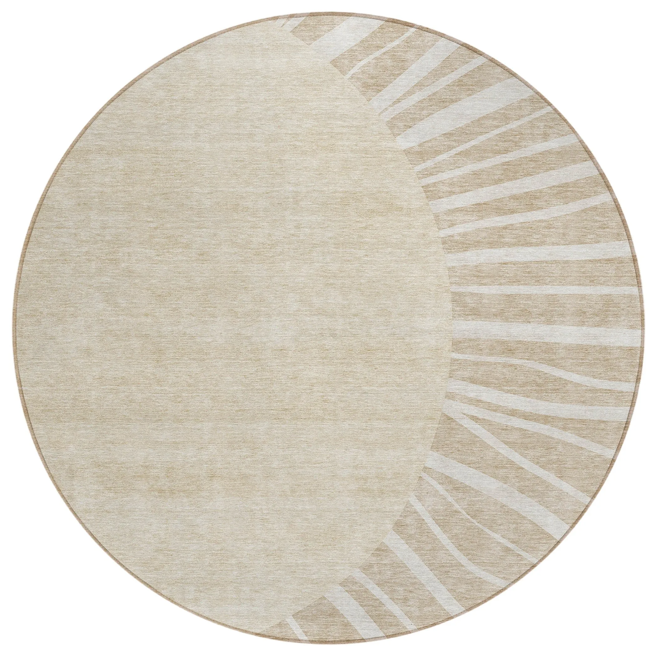 Machine Washable Indoor/ Outdoor Chantille Modern Sunburst Rug