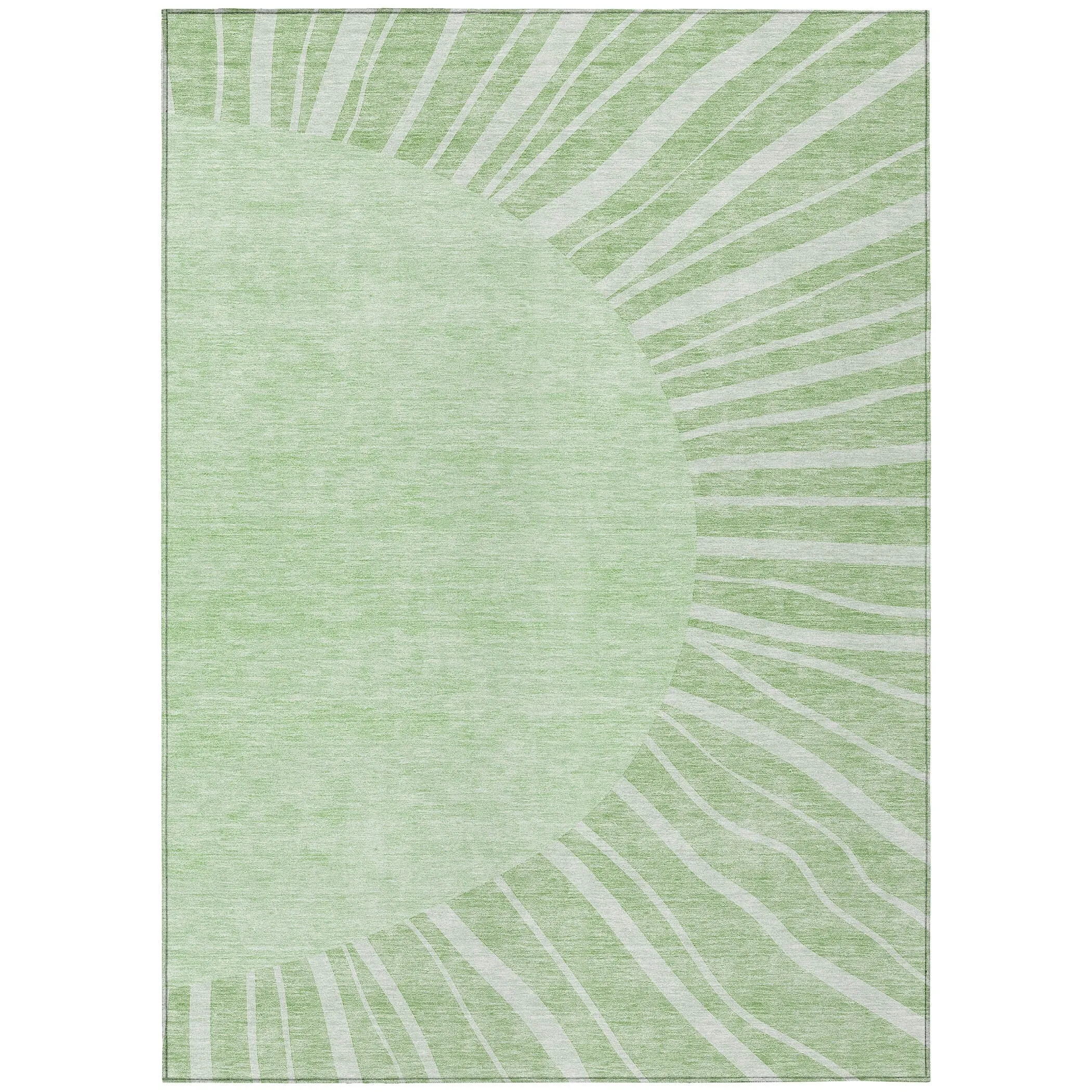 Machine Washable Indoor/ Outdoor Chantille Modern Sunburst Rug