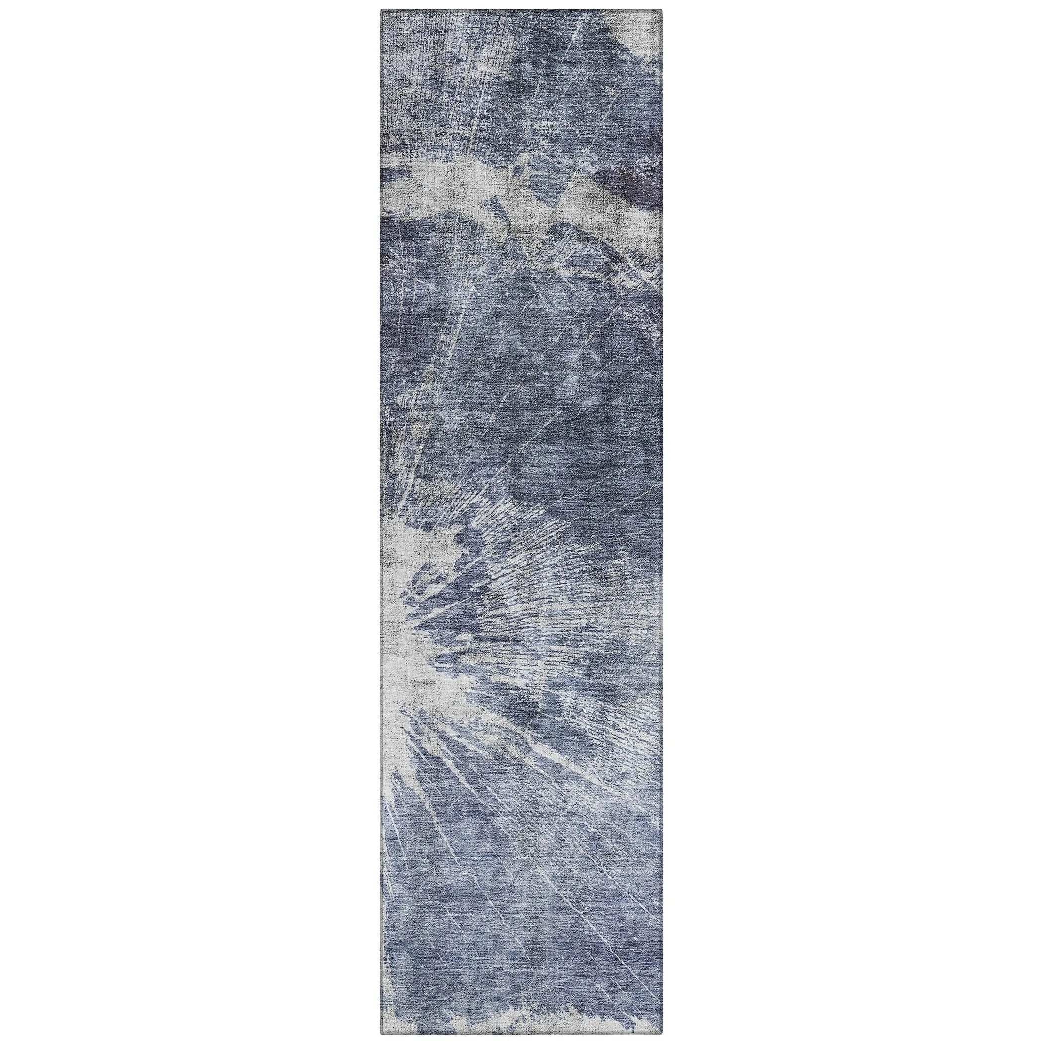 Machine Washable Indoor/ Outdoor Chantille Modern Tree Grain Rug