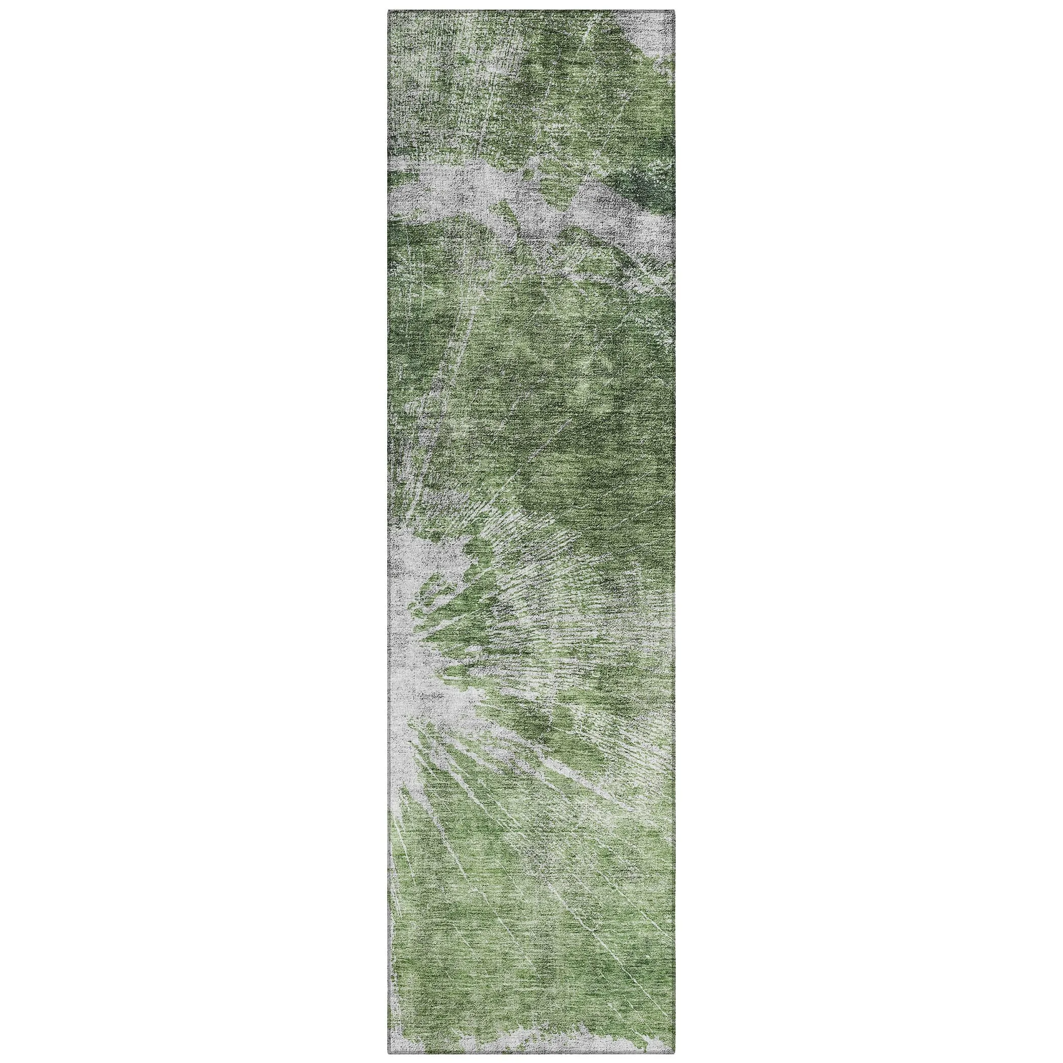 Machine Washable Indoor/ Outdoor Chantille Modern Tree Grain Rug