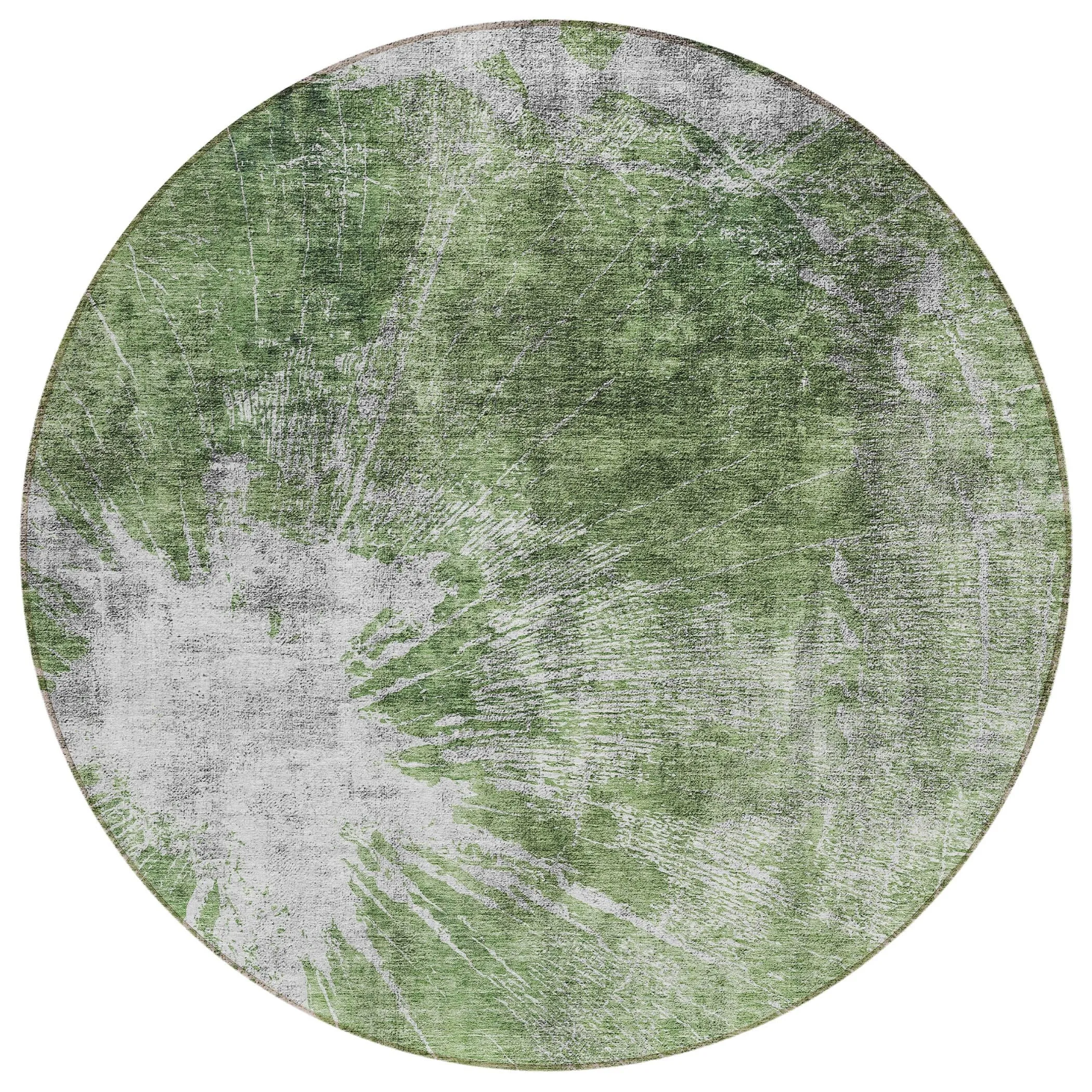 Machine Washable Indoor/ Outdoor Chantille Modern Tree Grain Rug