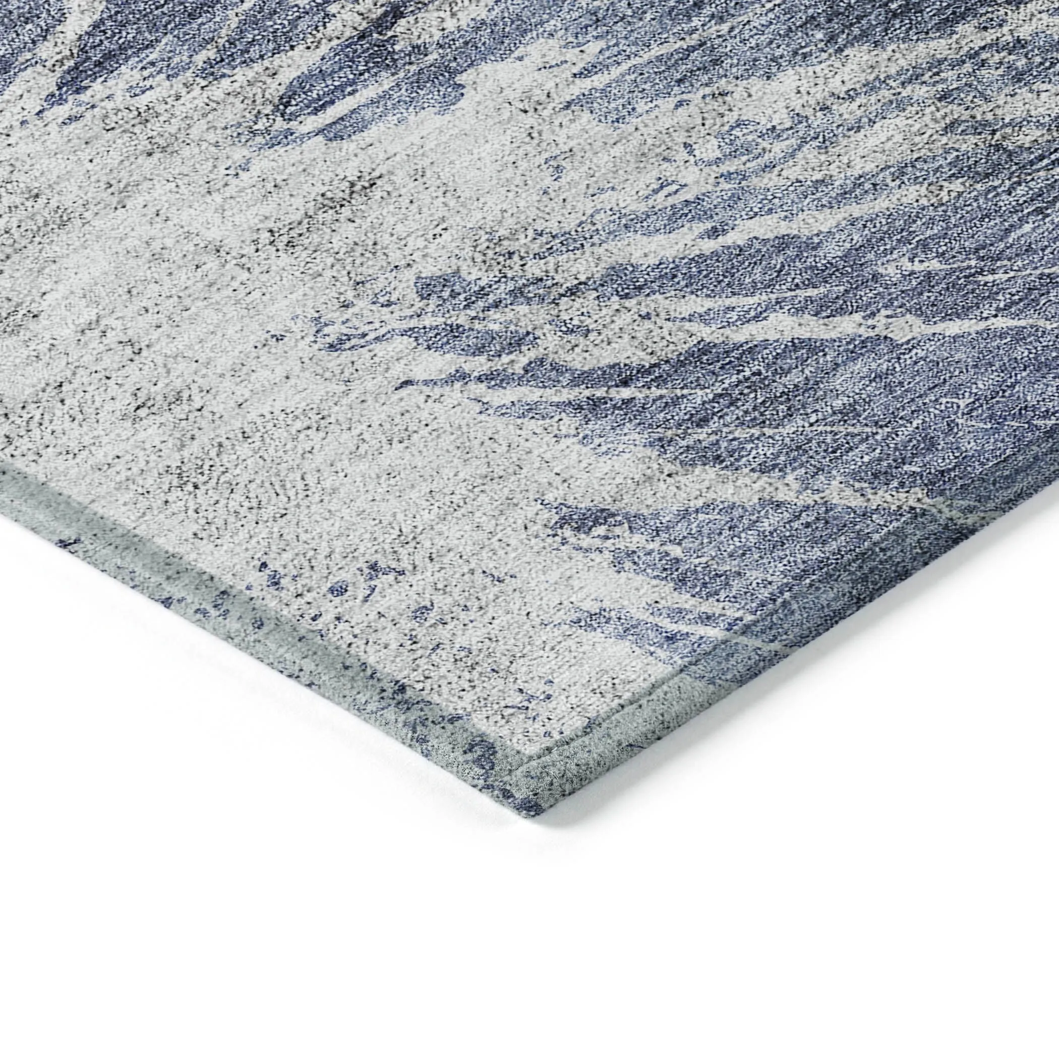 Machine Washable Indoor/ Outdoor Chantille Modern Tree Grain Rug