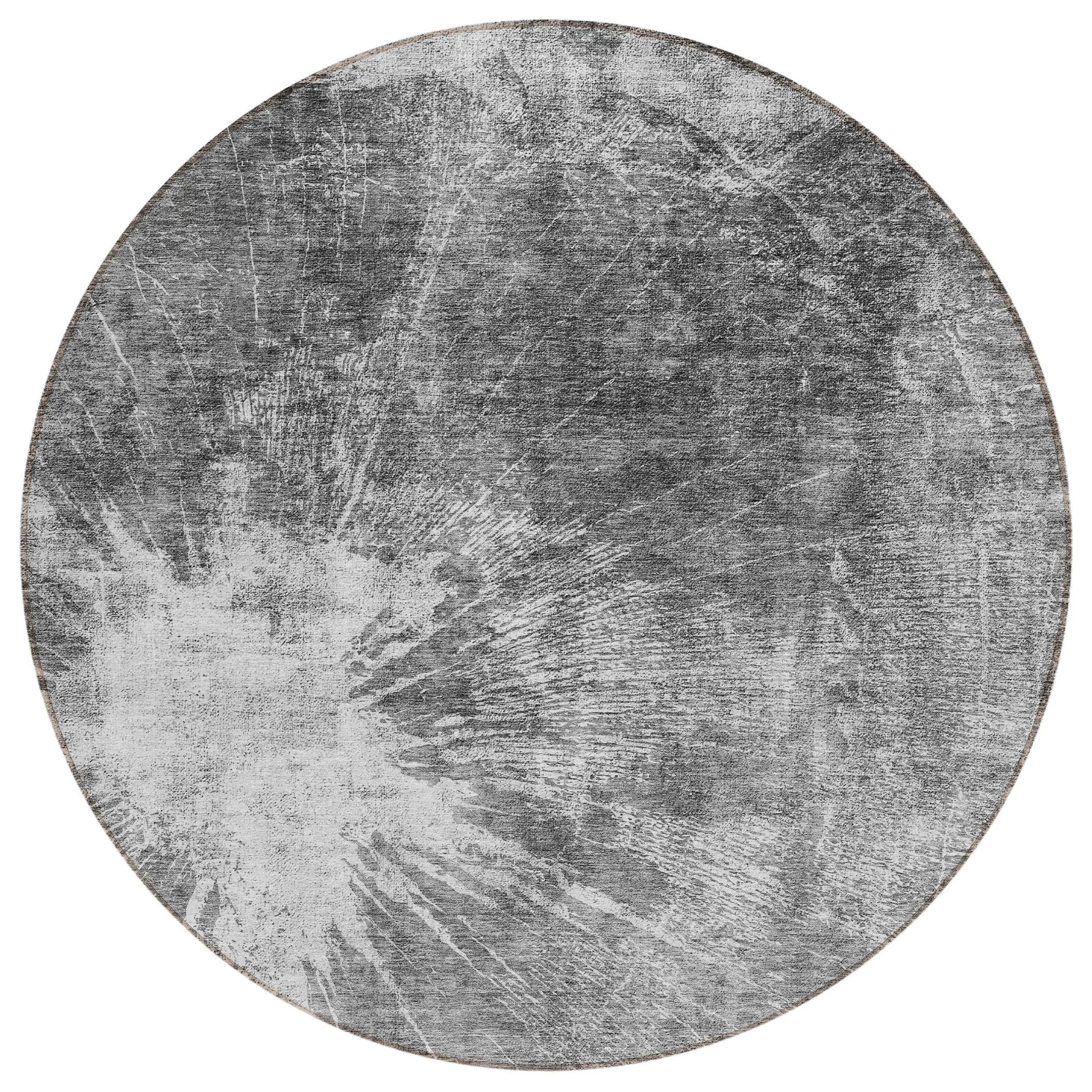 Machine Washable Indoor/ Outdoor Chantille Modern Tree Grain Rug