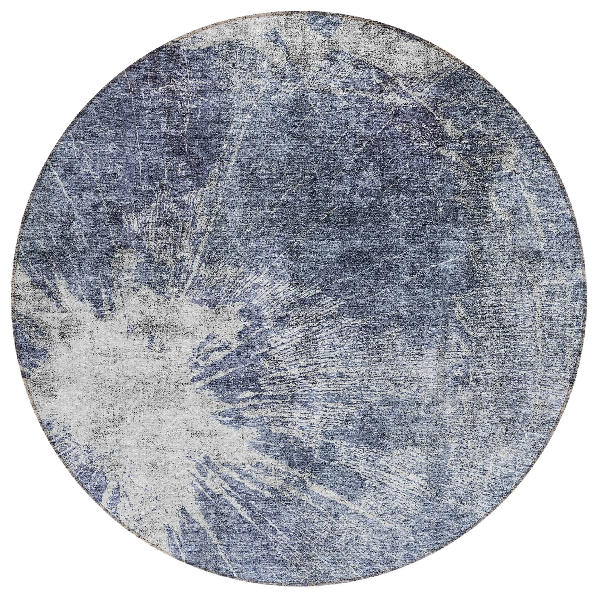 Machine Washable Indoor/ Outdoor Chantille Modern Tree Grain Rug
