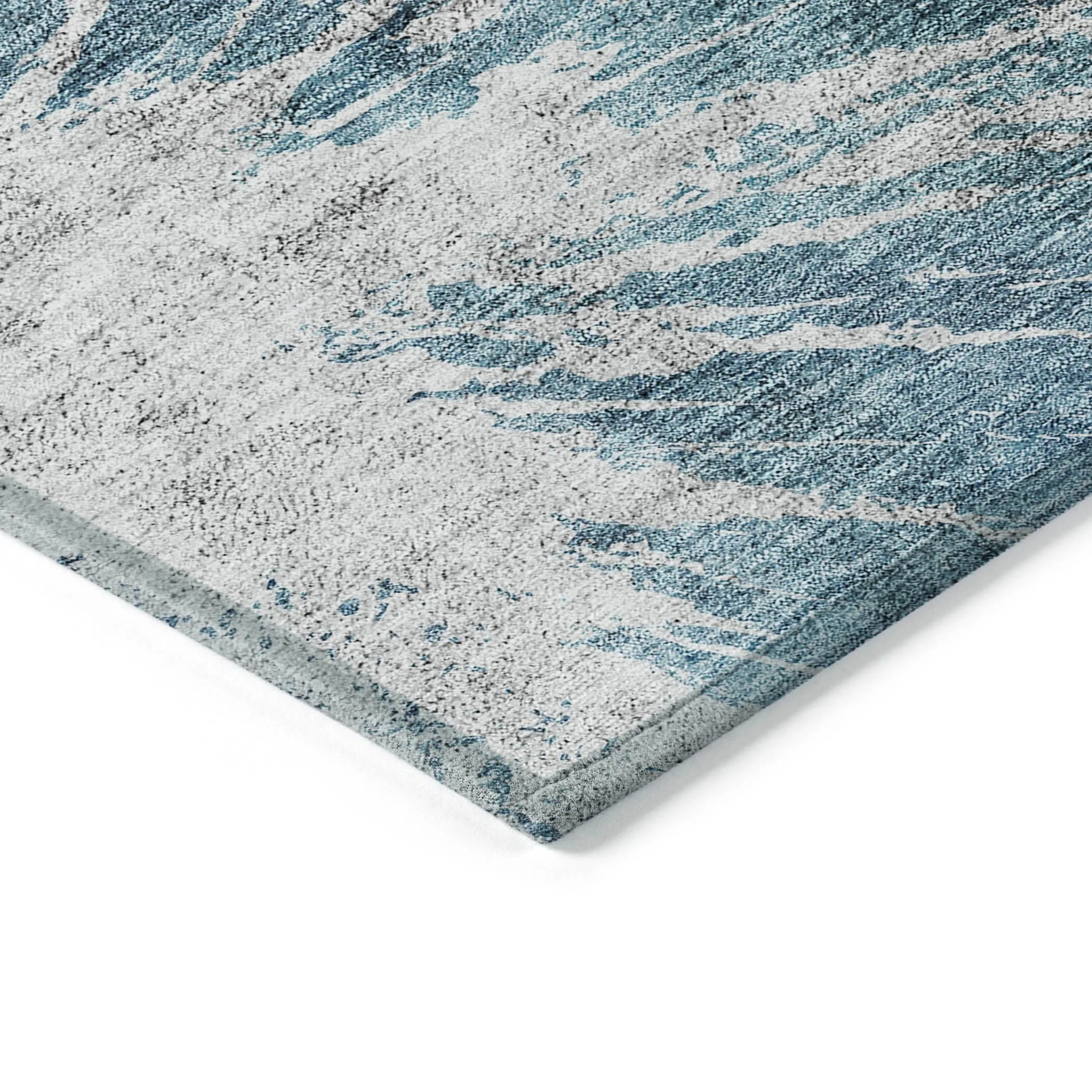 Machine Washable Indoor/ Outdoor Chantille Modern Tree Grain Rug