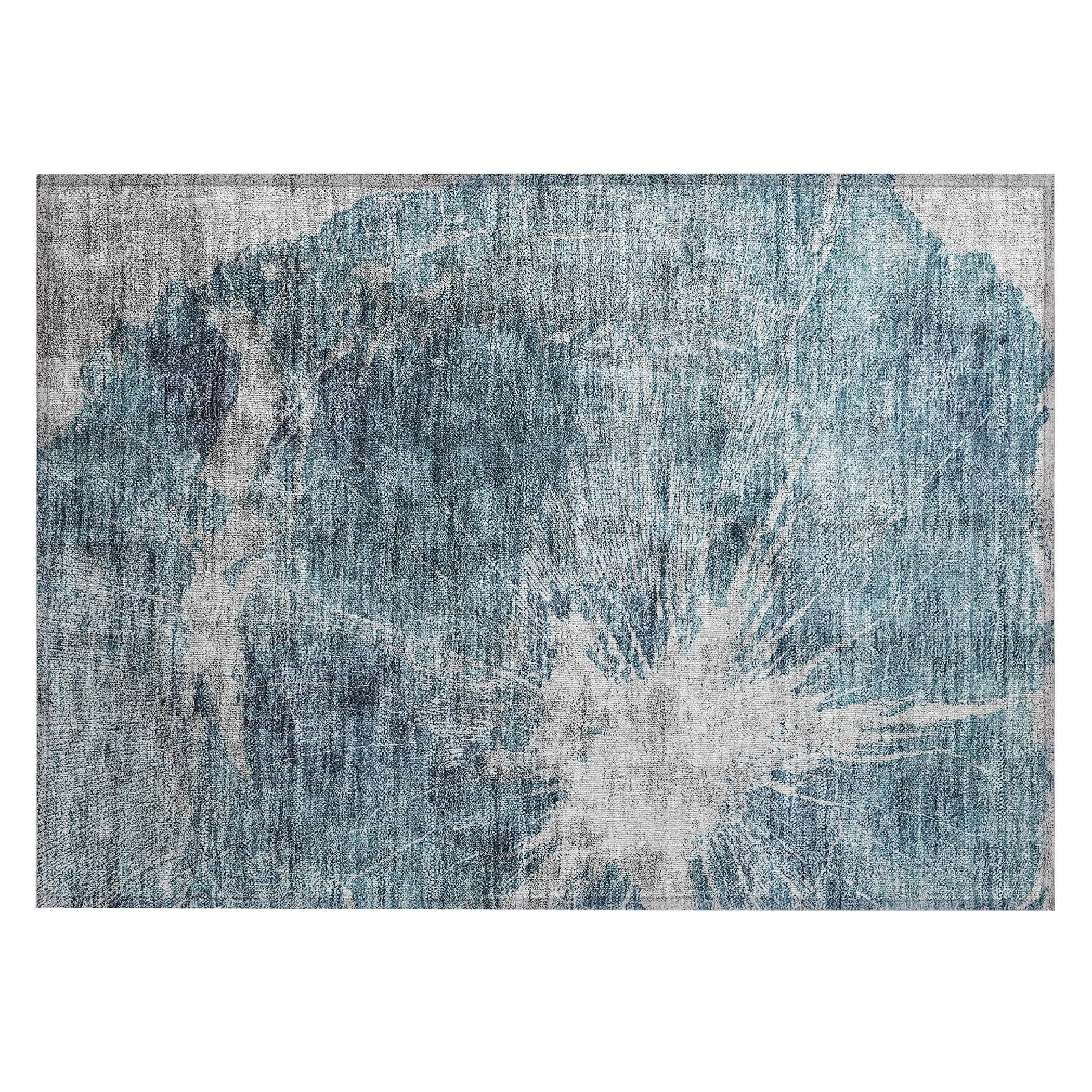 Machine Washable Indoor/ Outdoor Chantille Modern Tree Grain Rug