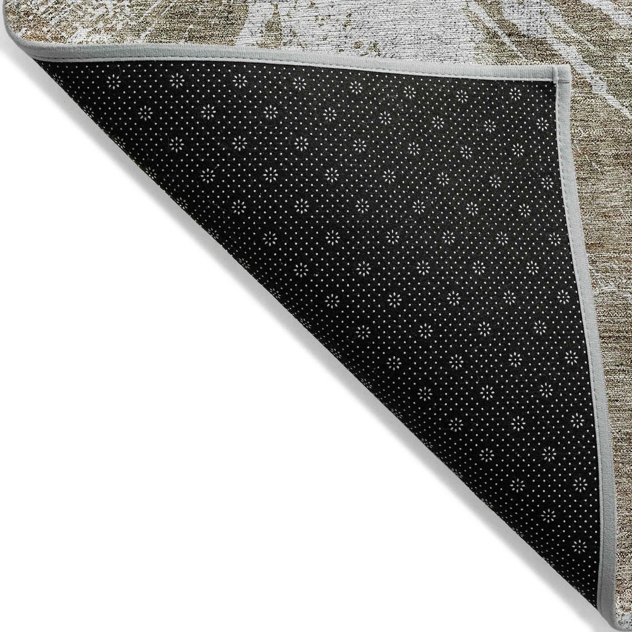 Machine Washable Indoor/ Outdoor Chantille Modern Tree Grain Rug